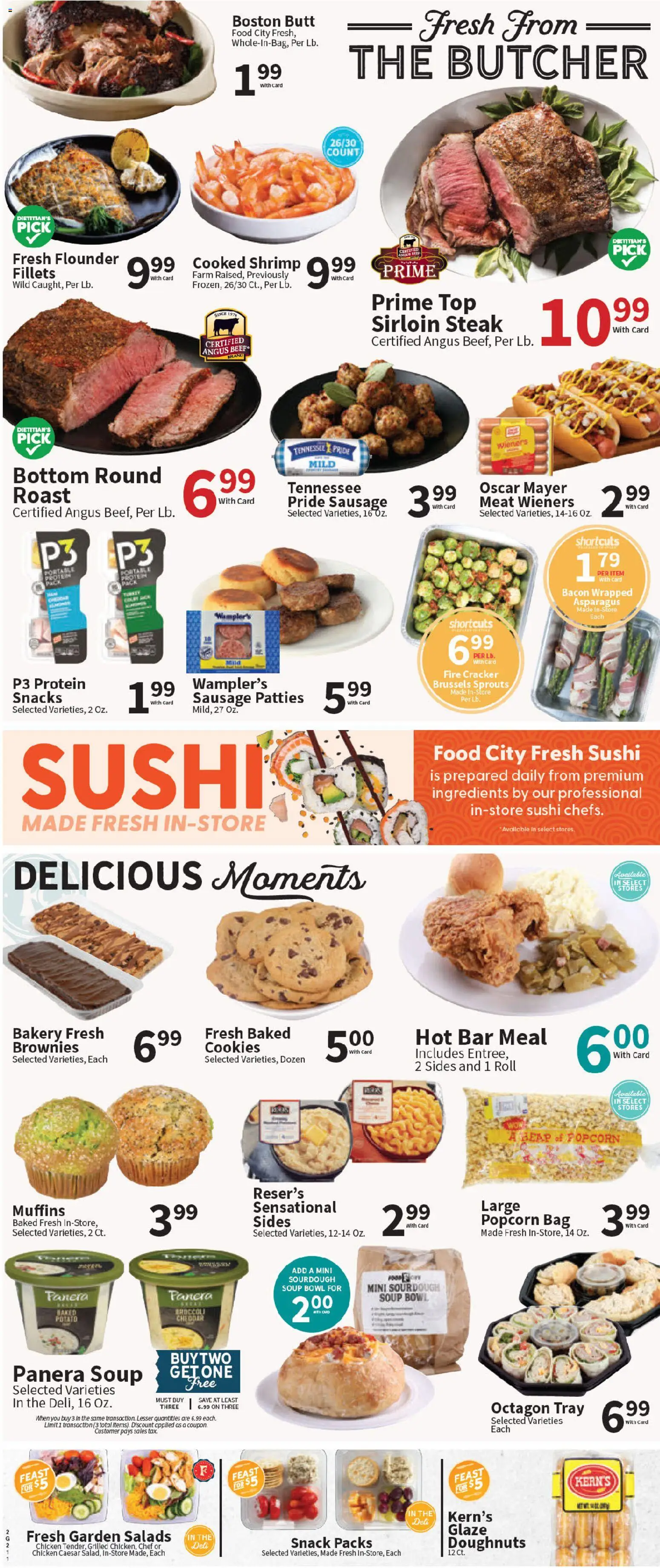 Food City Weekly Ad - valid from 25.02.2026 | Page: 4 | Products: Bakery, Cookies, Sausage, Bag