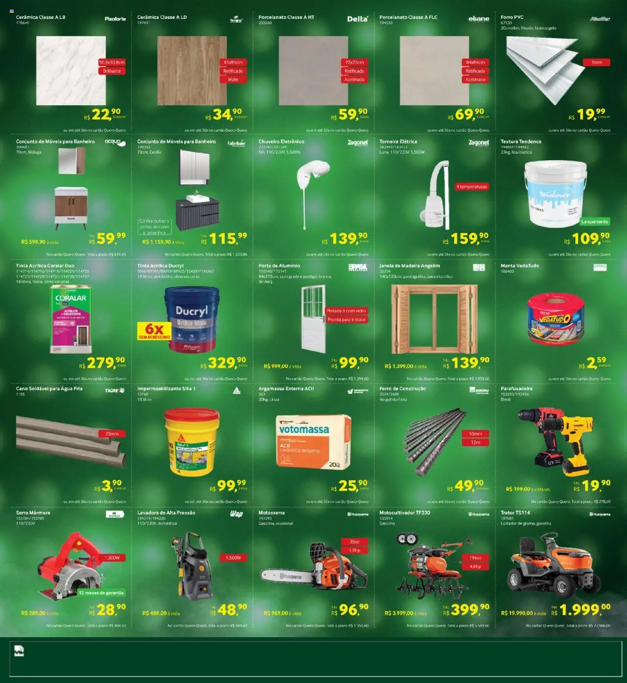 Lojas Quero-Quero Folheto - válido de 18.08.2025 | Página: 2 | Produtos: Grade, Argamassa, Impermeabilizante, Janela