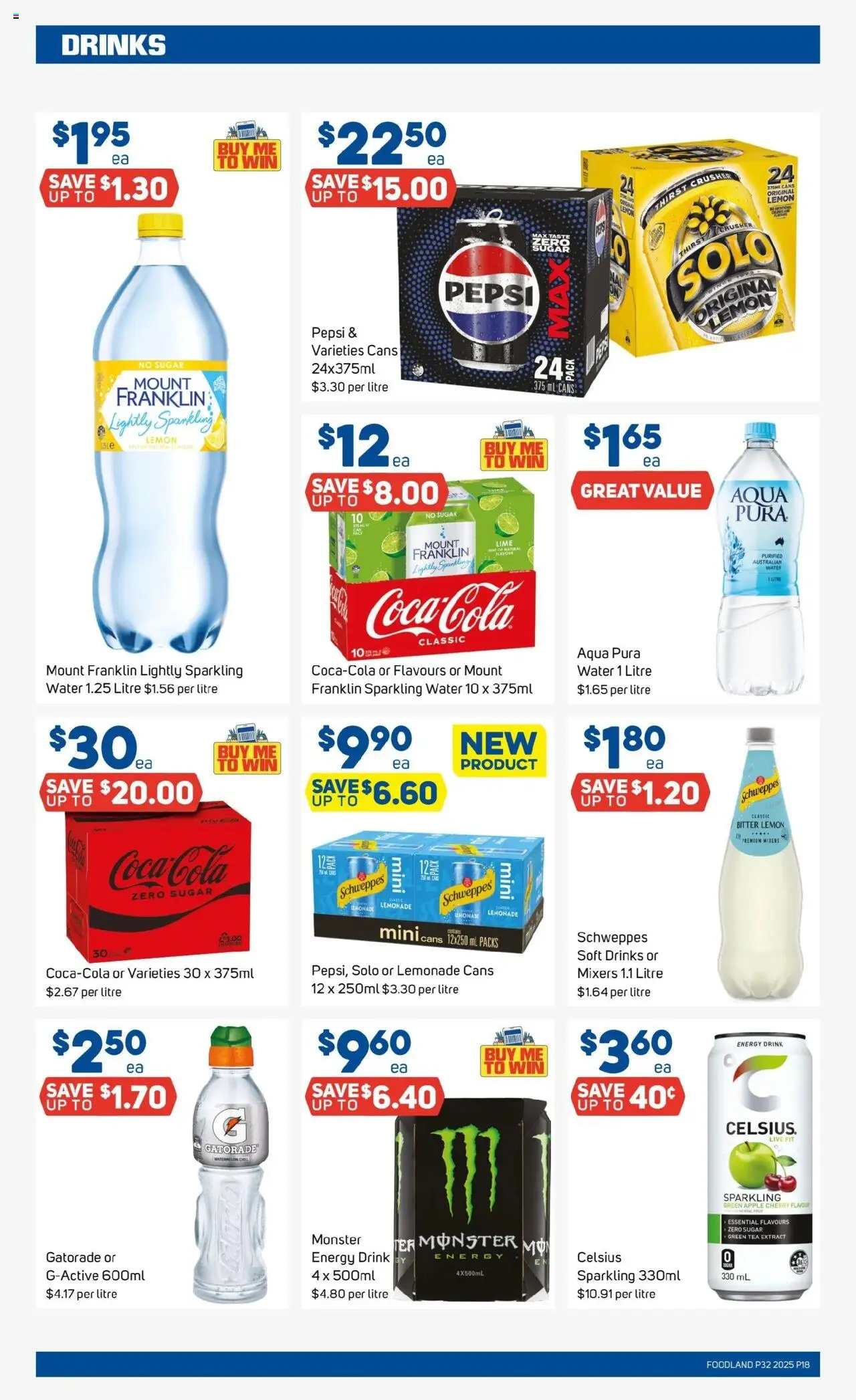 Foodland catalogue - valid from 06.08.2025 | Page: 18 | Products: Tea, Coca Cola, Sugar, Lemon