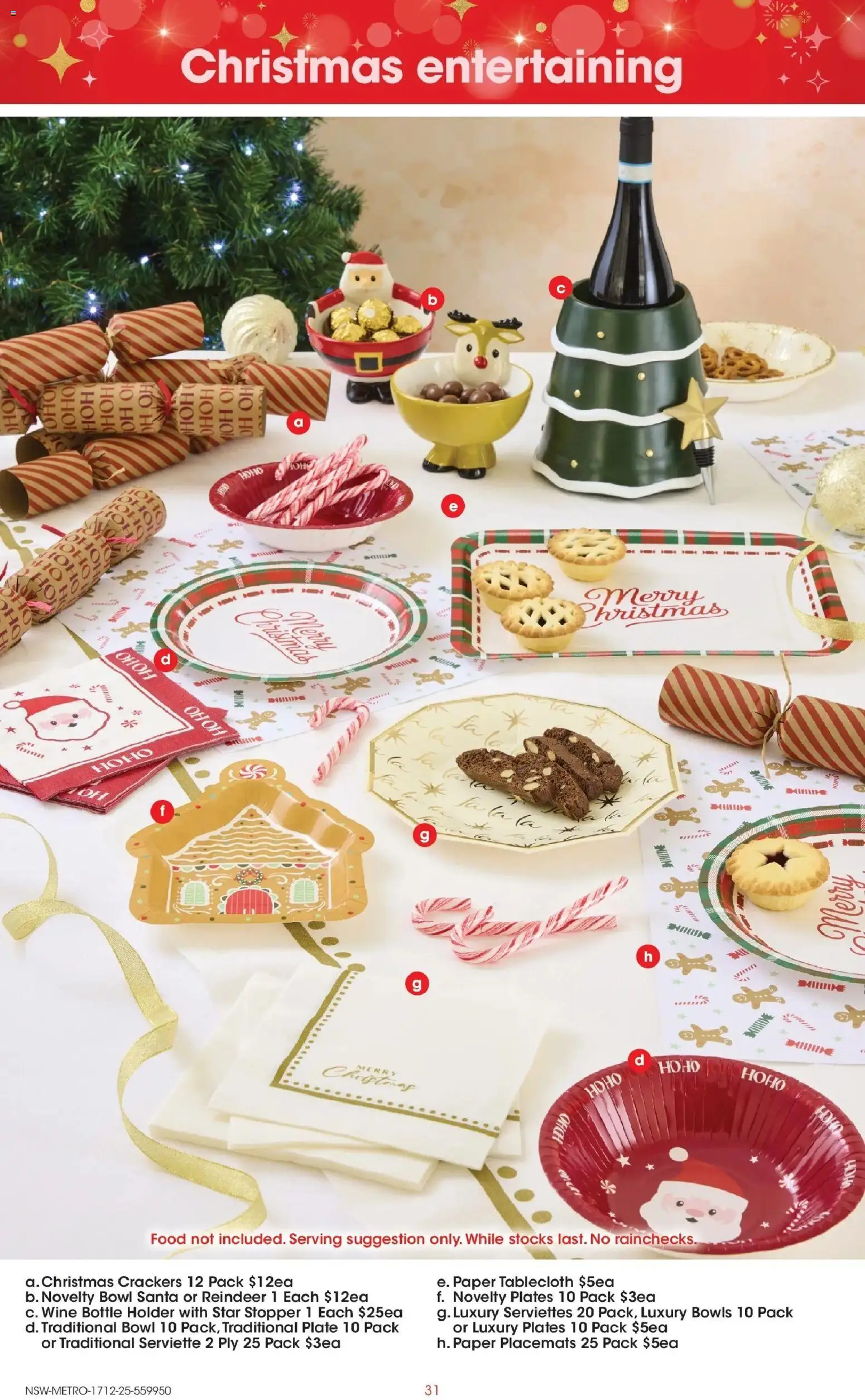 Coles catalogue - valid from 17.12.2025 | Page: 31 | Products: Crackers, Wine, Novelty, Placemats