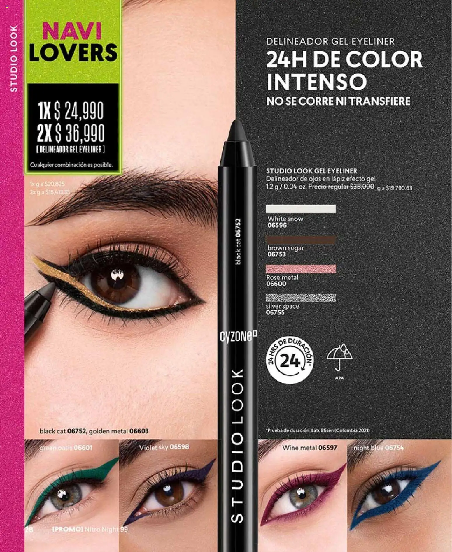 CyZone revista - valida desde el 03.11.2025 | Página: 28 | Productos: Delineador de ojos, Delineador, Combinación