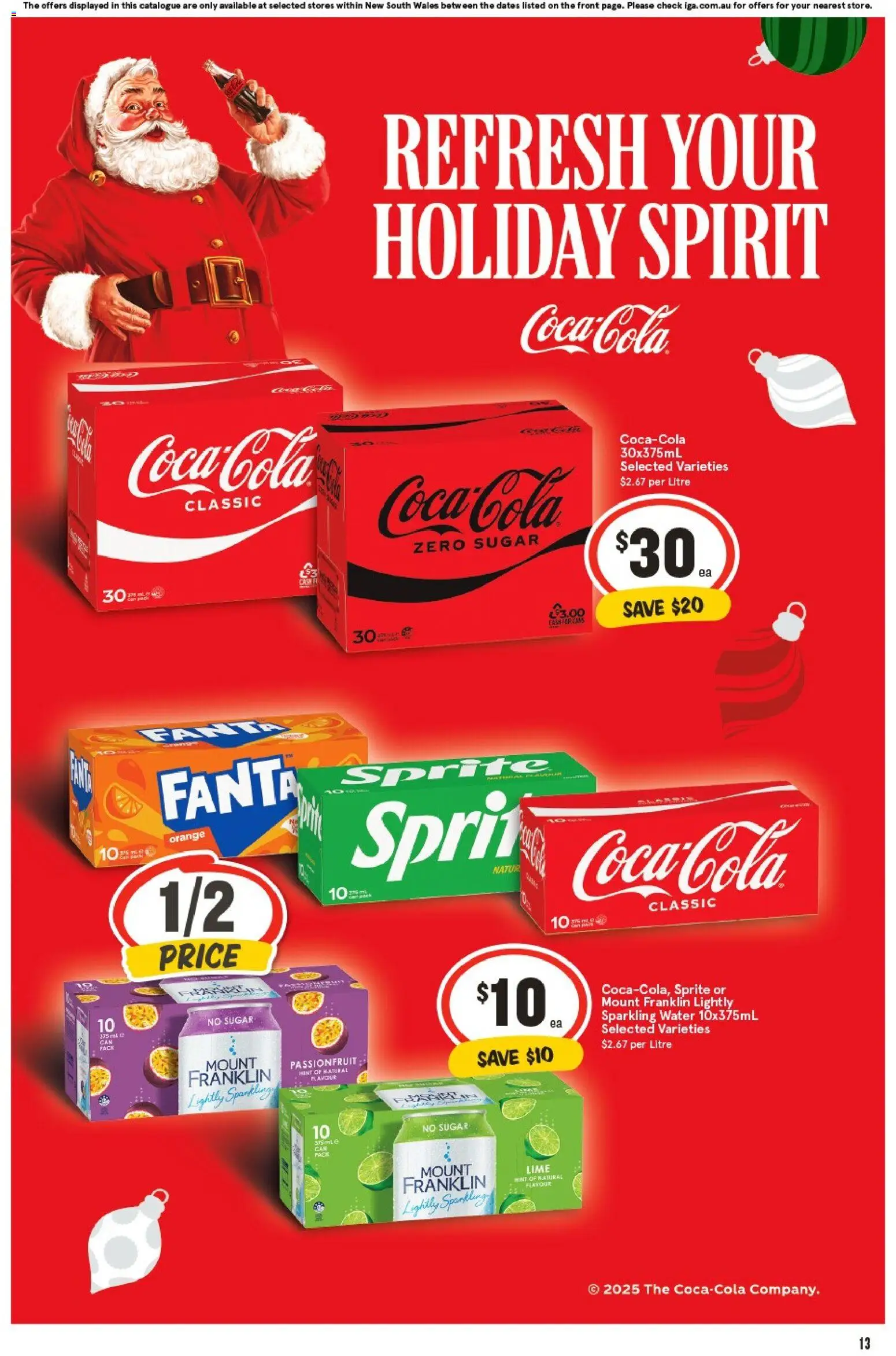 IGA catalogue - valid from 05.11.2025 | Page: 13 | Products: Passionfruit, Water, Sugar, Lime