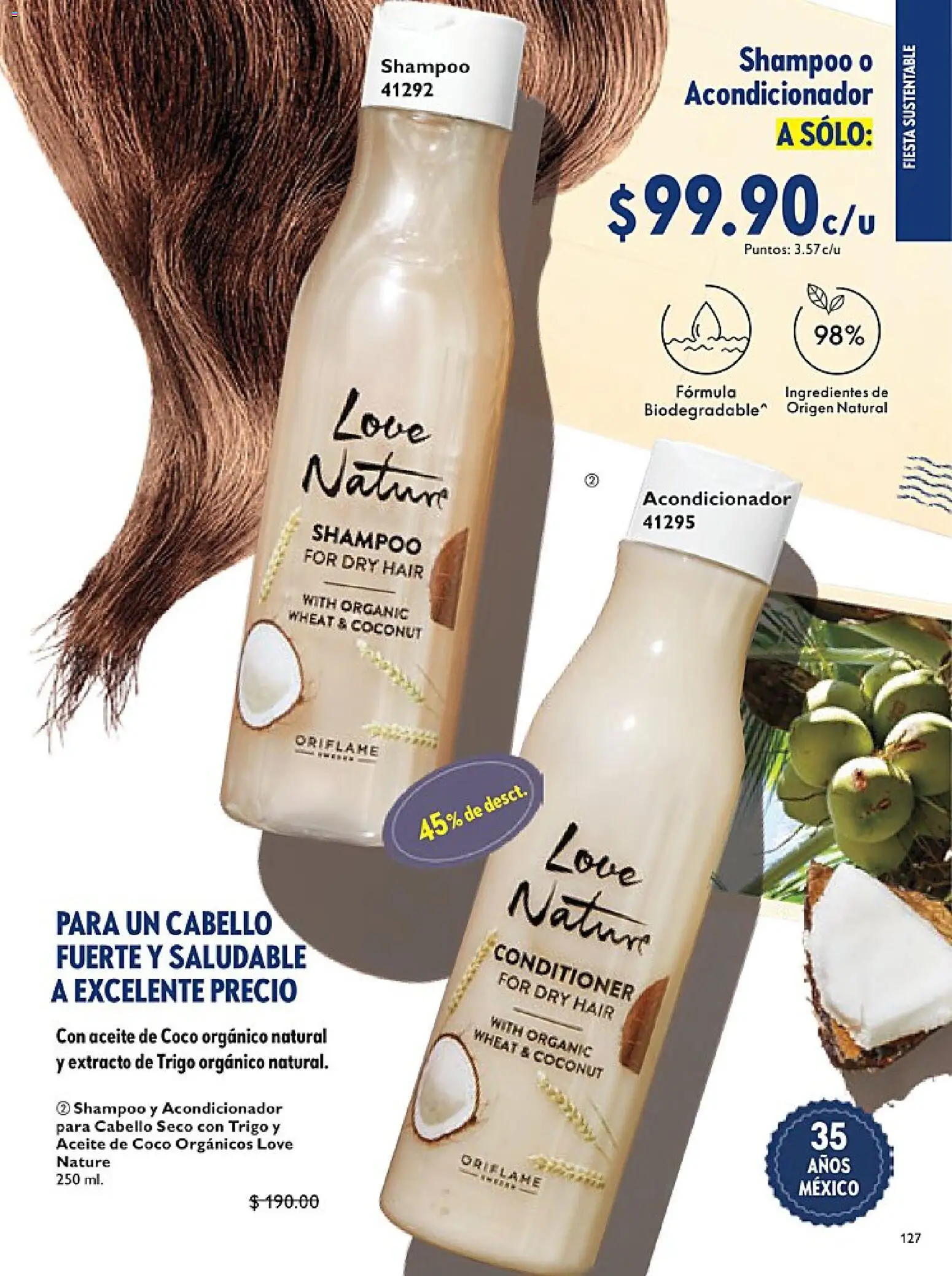 Nuevas ofertas de Oriflame válidas en toda la República Mexicana desde el 14.02.2026. ¡Encuentra las mejores ofertas en Oriflame campaña 3 2026! | Página: 127 | Productos: Aceite, Acondicionador