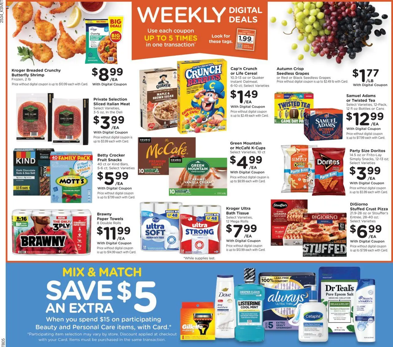 King Soopers Weekly Ad - valid from 24.09.2025 | Page: 2 | Products: Berries, Coffee, Grapes, Game