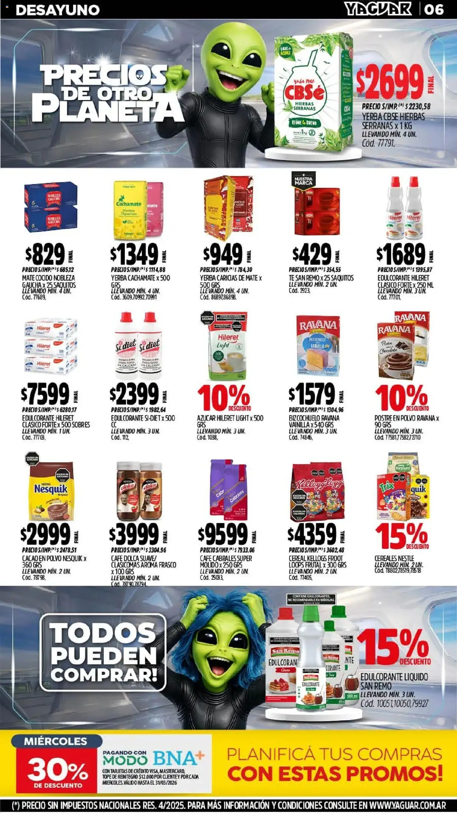 Yaguar - Oferta Semanal Ing Masch │ válido desde el 02.03.2026 | Página: 7 | Productos: Mate, Polvo, Frasco, Café