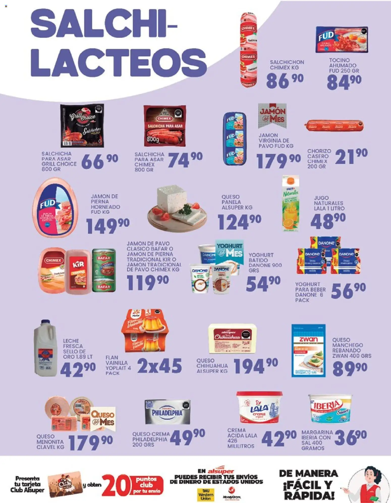 Nuevas ofertas de Alsuper válidas en toda la República Mexicana desde el 06.03.2026. ¡Encuentra las mejores ofertas en Alsuper folleto! | Página: 3 | Productos: Queso crema, Leche, Jugo, Margarina
