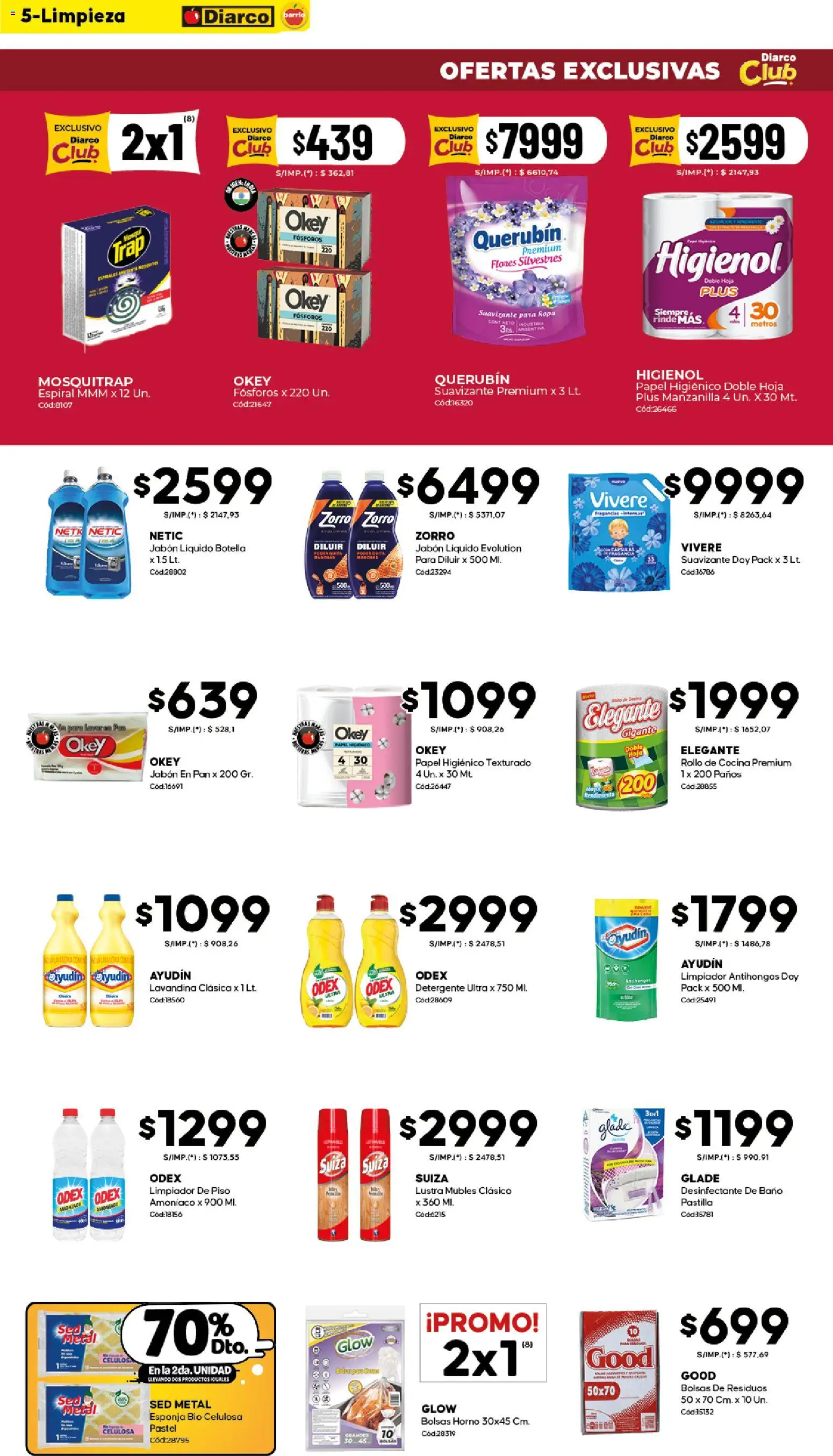 Diarco - Ofertas Diarco Barrio │ válido desde el 23.03.2026 | Página: 5 | Productos: Botella, Cocina, Fragancia, Detergente
