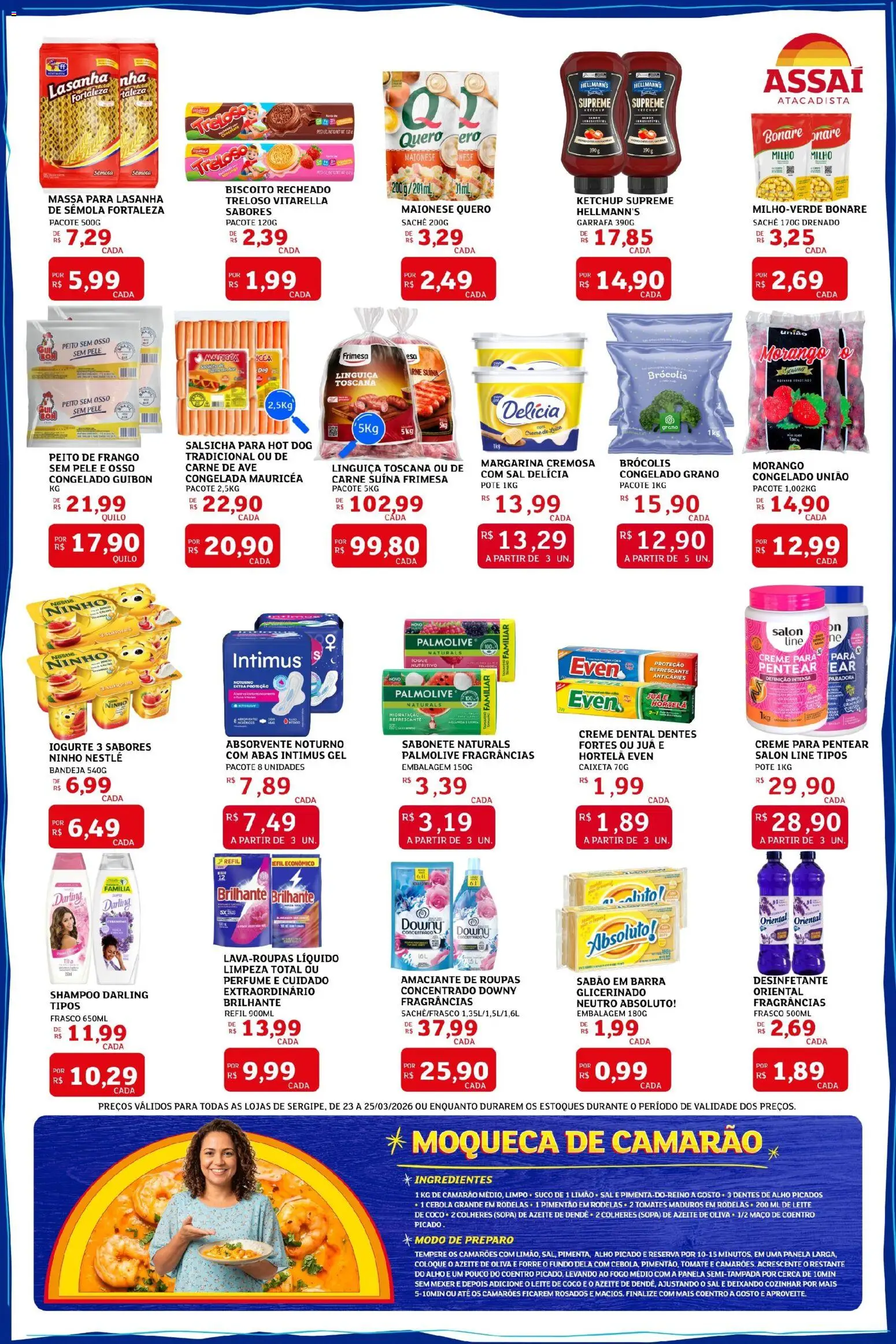 Assaí Atacadista Folheto - válido de 23.03.2026 | Página: 2 | Produtos: Frango, Azeite, Desinfetante, Peito de frango