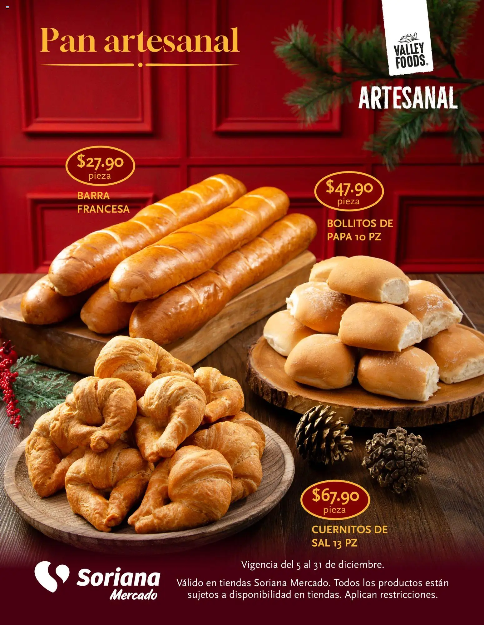 Nuevas ofertas de Soriana válidas en toda la República Mexicana desde el 05.12.2025. ¡Encuentra las mejores ofertas en Soriana - Cenas Navideñas Mercado Nacional! | Página: 11 | Productos: Papa, Sal, Pan, Barra