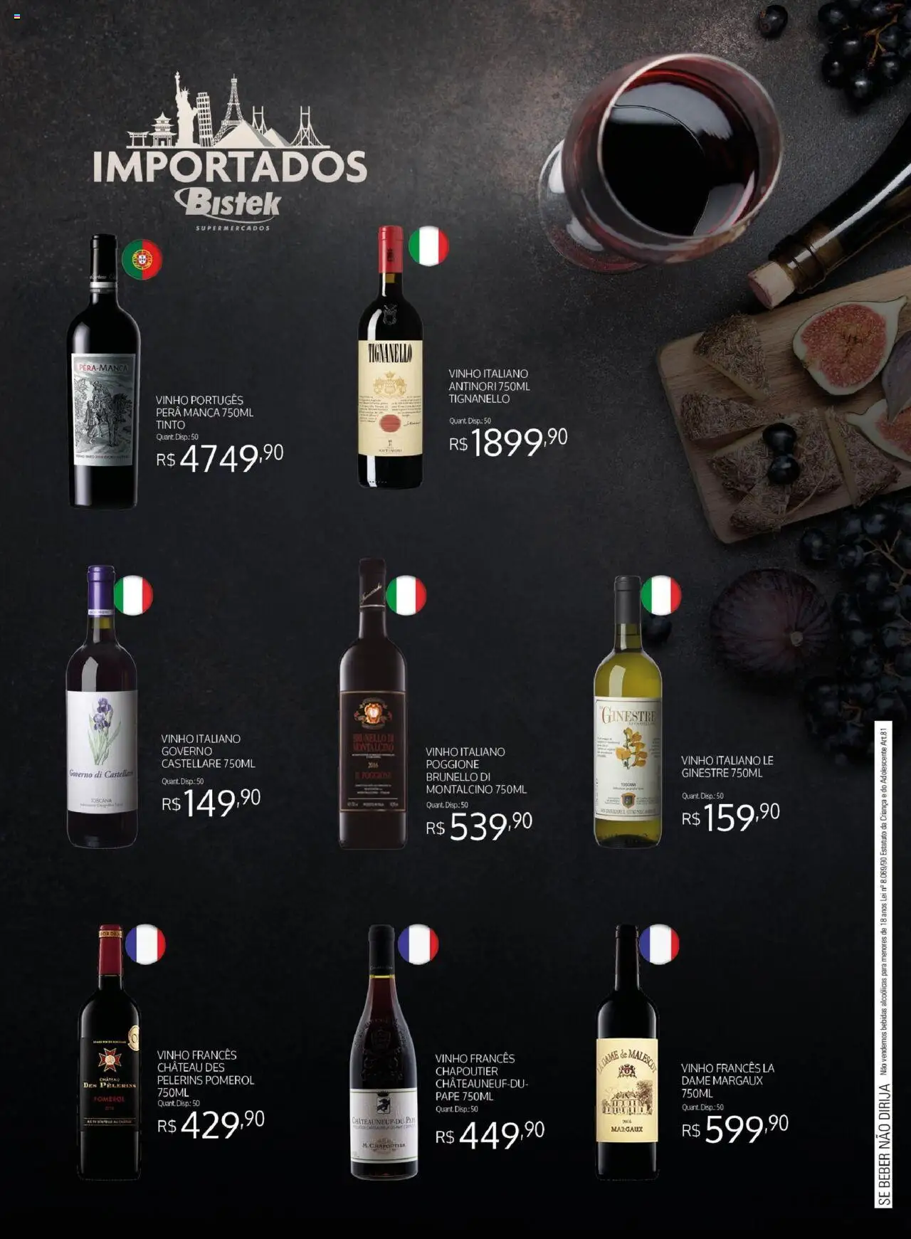 Bistek Supermercados Folheto - válido de 30.07.2025 | Página: 8 | Produtos: Pera, Vinho