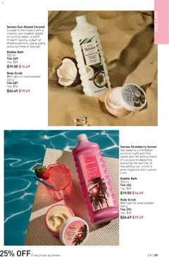 Preview of Avon - Brochure Campaign from shop Avon valid from 12.02.2026 | Page: 33 | Products: Strawberries, Bubble bath, Bath