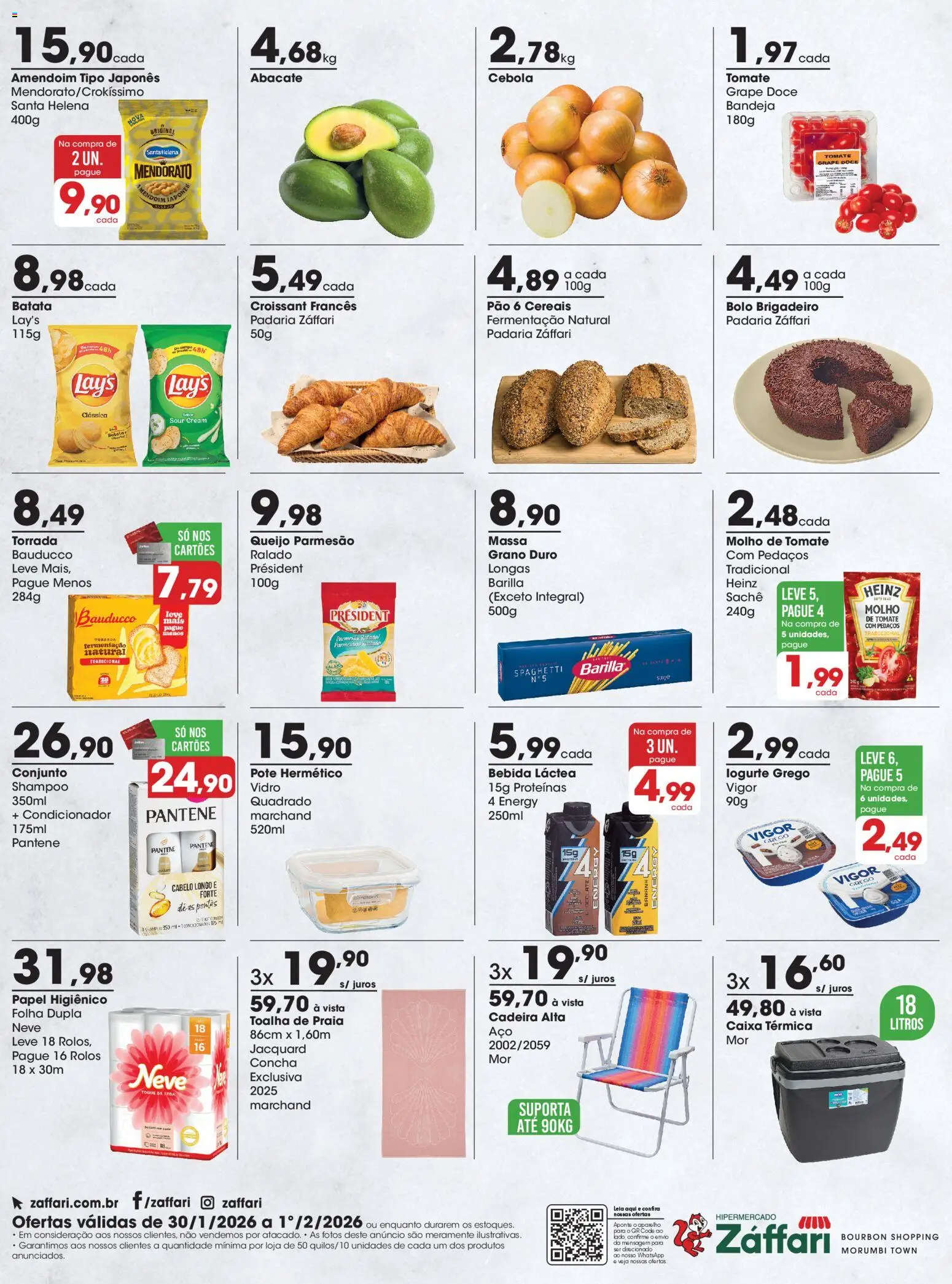Zaffari Folheto - válido de 30.01.2026 | Página: 2 | Produtos: Shampoo, Condicionador, Cereais, Bandeja