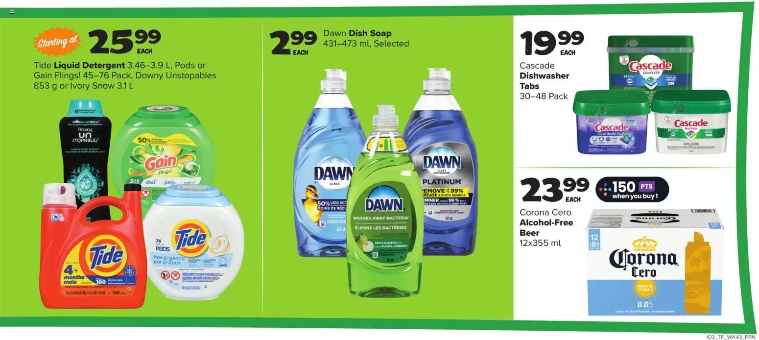 Thrifty Foods flyer valid from 19.02.2026 | Page: 11 | Products: Dishwasher, Soap, Detergent, Beer