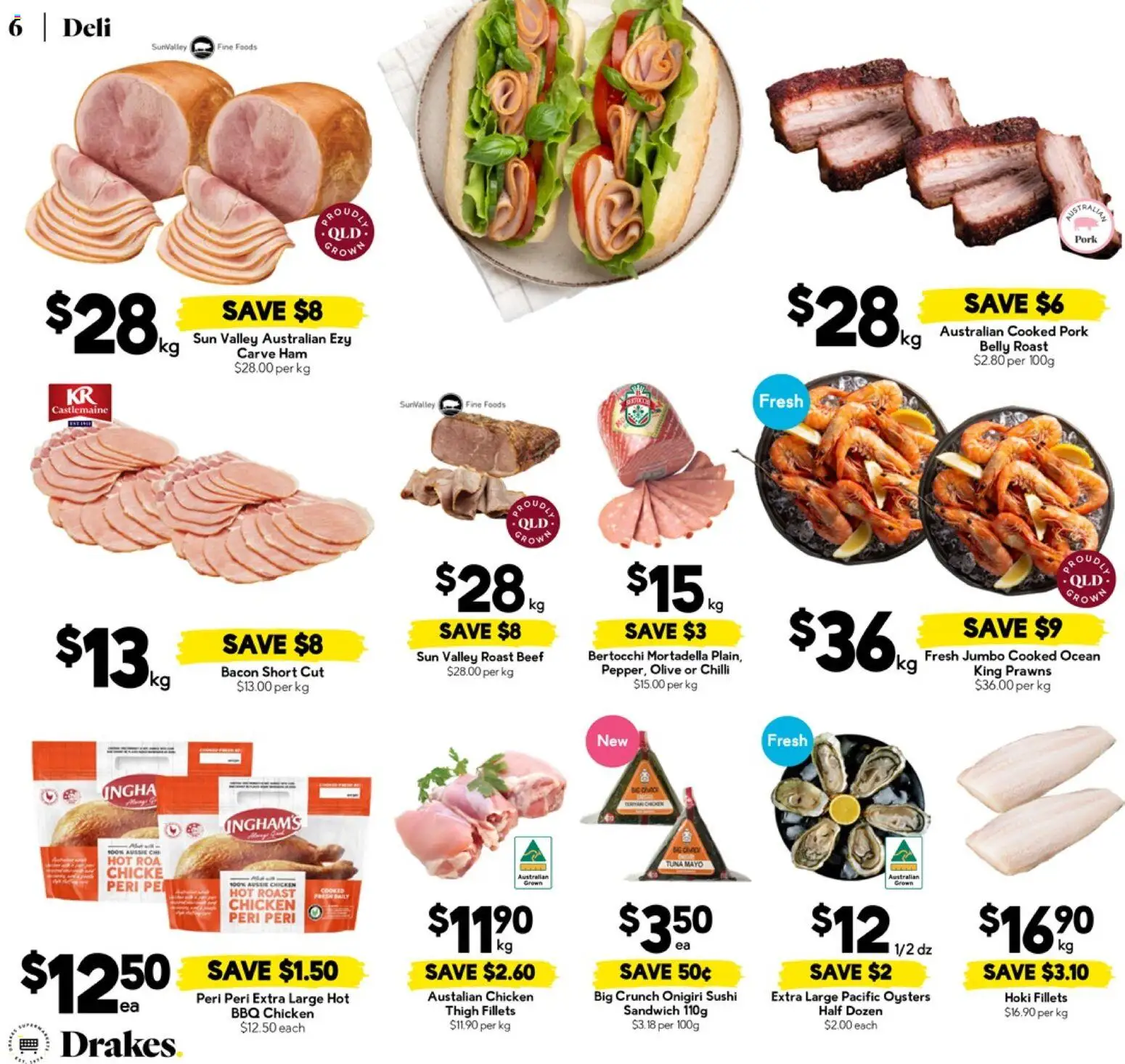 Drakes catalogue - valid from 28.01.2026 | Page: 6 | Products: Pork, Prawns, Tuna, Chilli