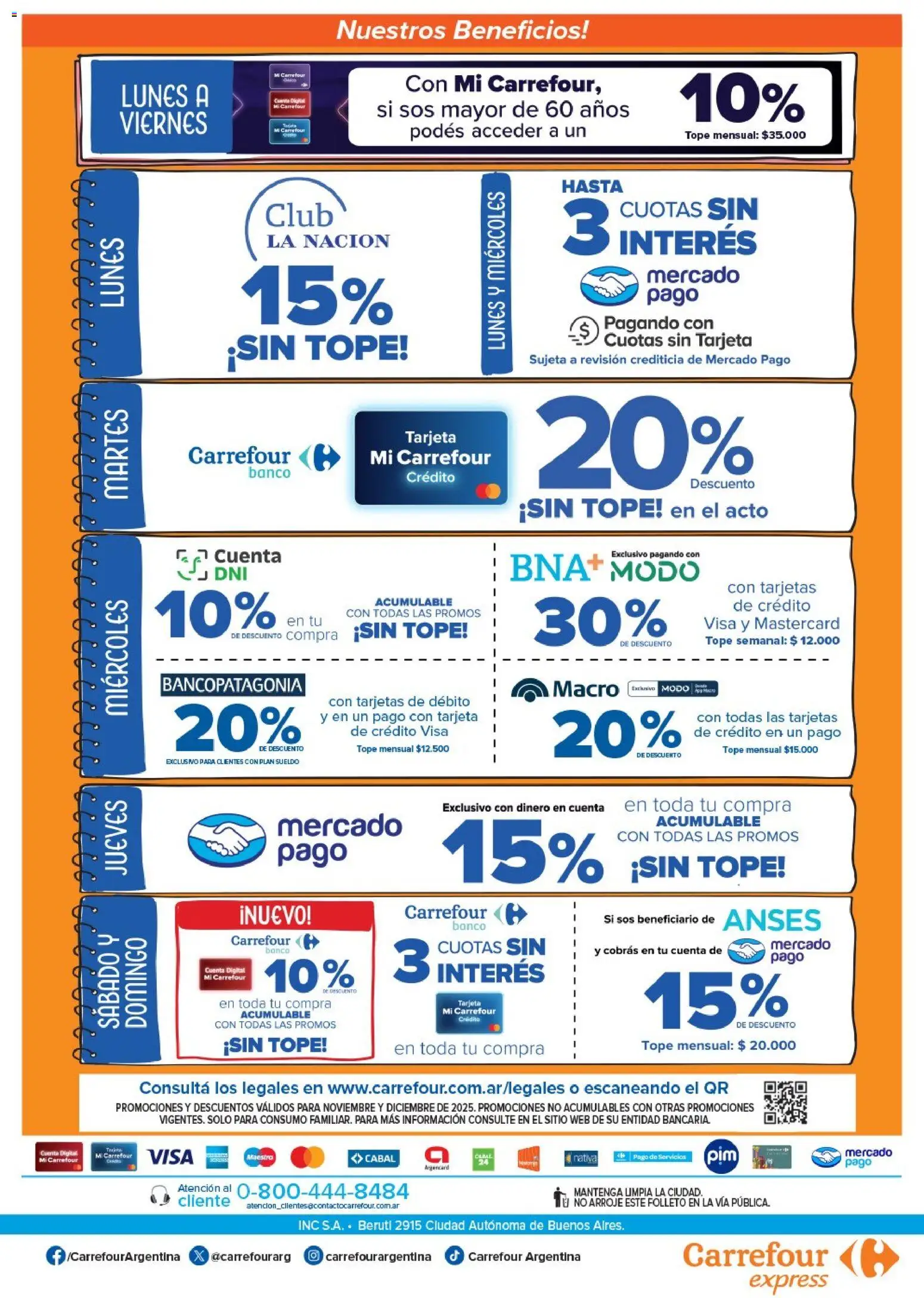 Carrefour - Express | Dean Funes 1791, Córdoba Capital  │ válido desde el 14.11.2025 | Página: 2 | Productos: Banco