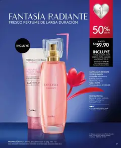 Vista previa de folleto Ésika - Campaña 6 de la Ésika válido desde 14.03.2026 | Página: 27 | Productos: Crema de manos, Aceite, Crema, Perfume