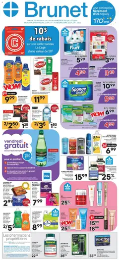 Preview of Brunet weekly flyer / circulaire from shop Brunet valid from 17.07.2025