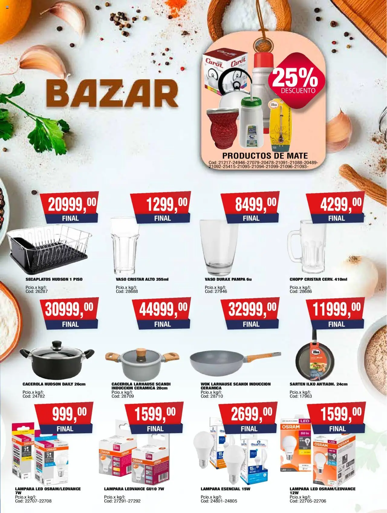 Maxiconsumo ofertas │ válido desde el 29.09.2025 | Página: 31 | Productos: Mate, Sartén, Wok, Lámpara