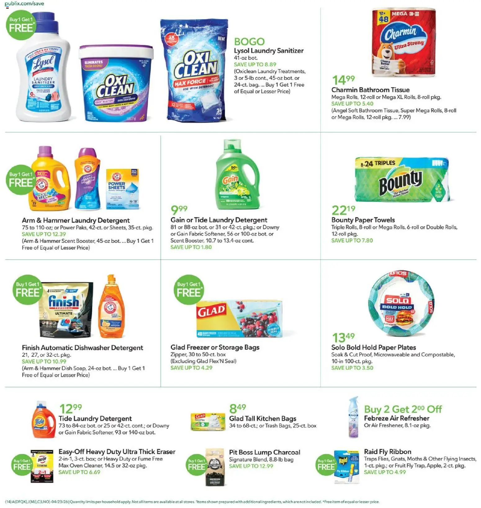 Publix Weekly Ad - valid from 22.04.2026 | Page: 14 | Products: Eraser, Hammer, Freezer, Oven