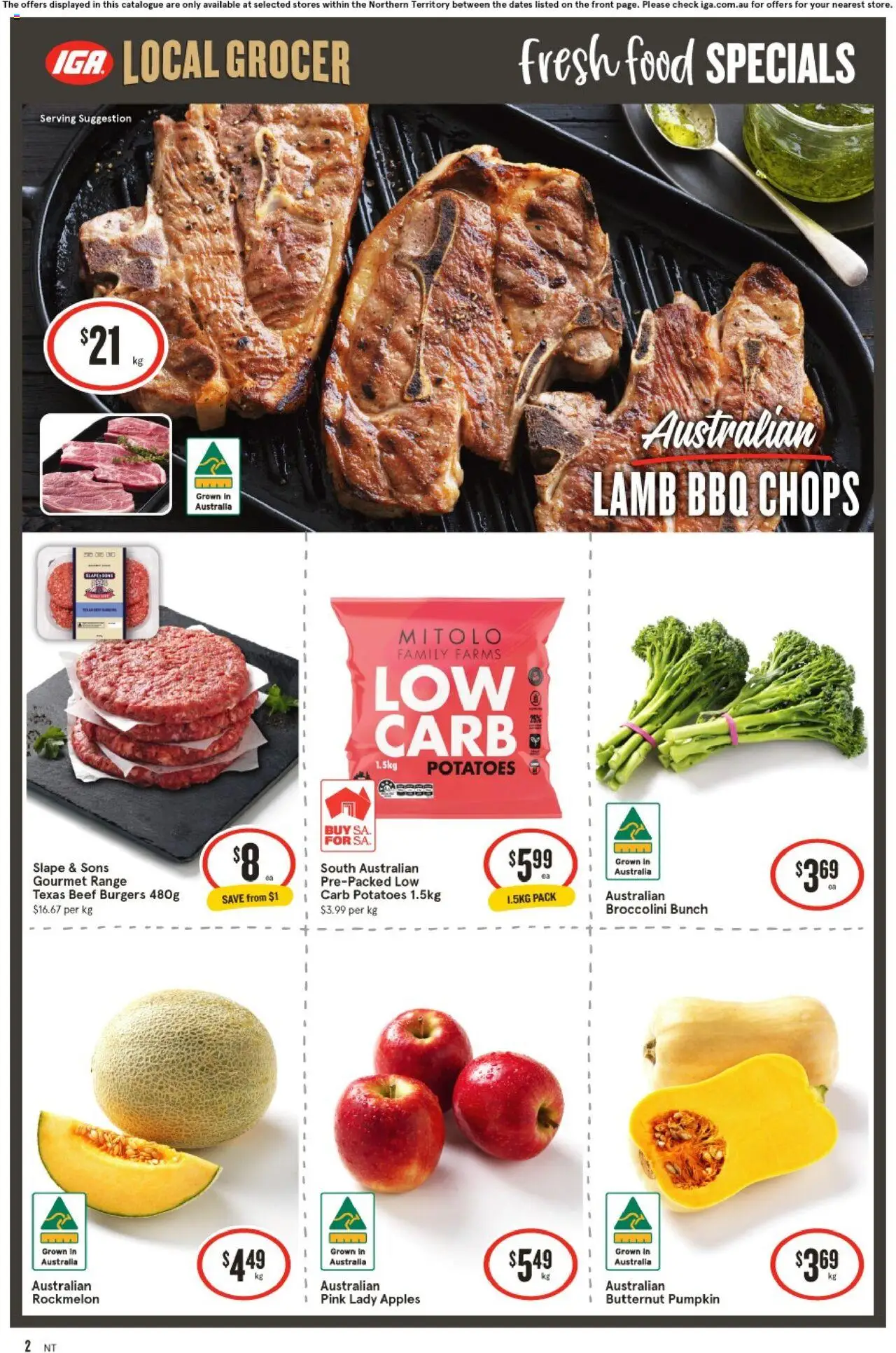 IGA catalogue - valid from 20.08.2025 | Page: 3 | Products: Apples, Beef, Potatoes, Pumpkin