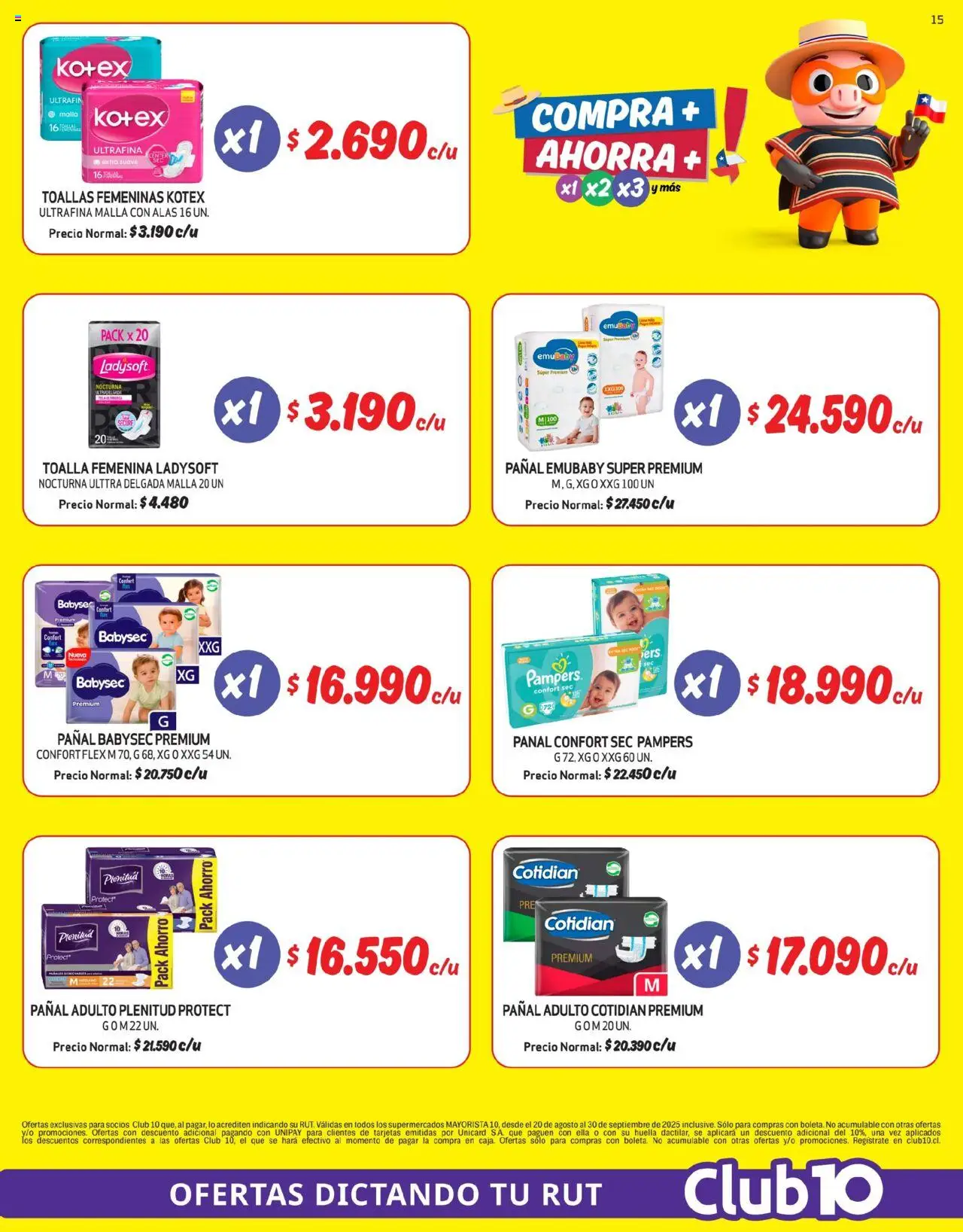 Mayorista 10 Ofertas │ válido desde el 20.08.2025 | Página: 15 | Productos: Toalla, Toallas