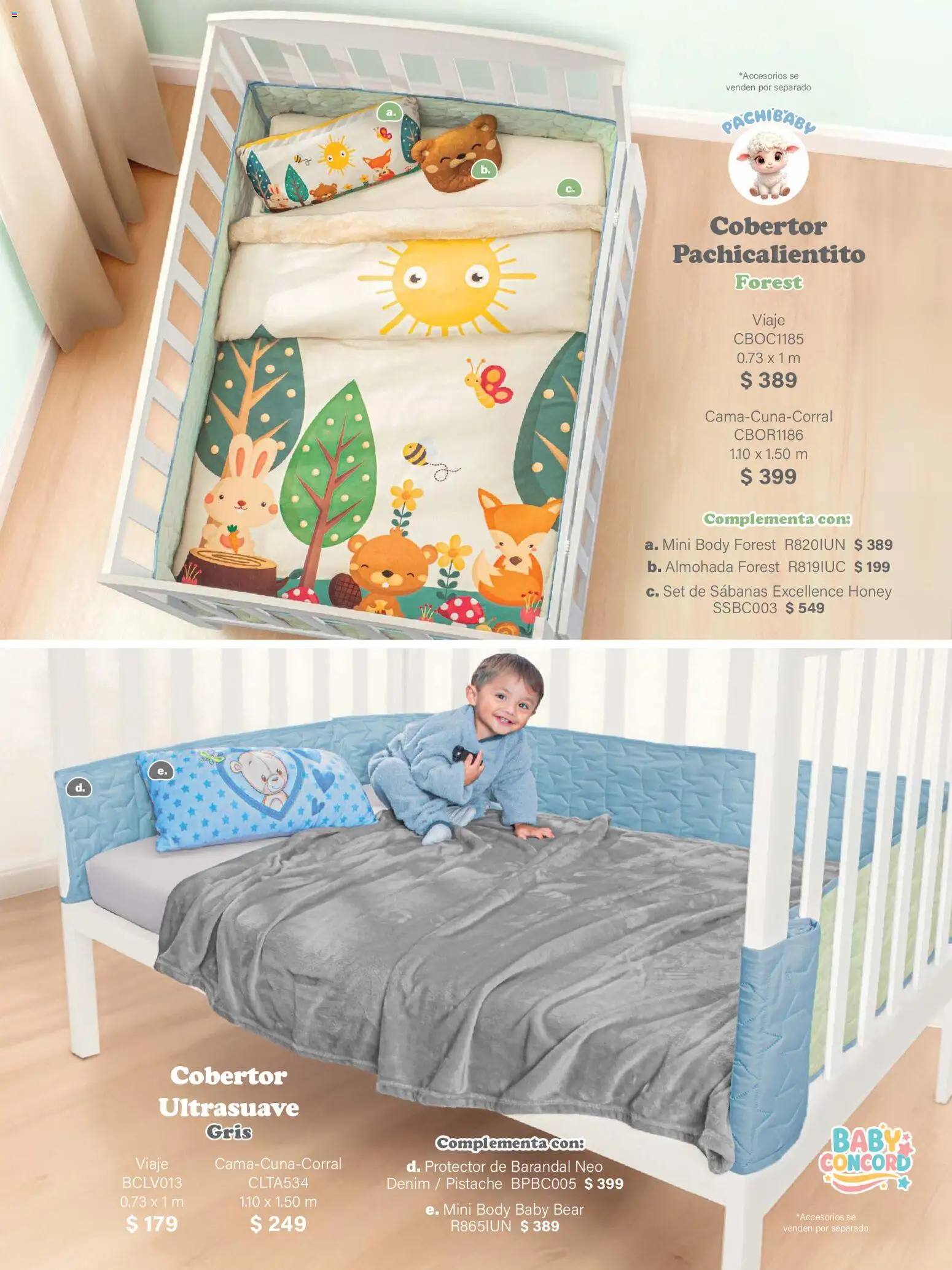 Nuevas ofertas de Colchas Concord válidas en toda la República Mexicana desde el 01.02.2026. ¡Encuentra las mejores ofertas en Colchas Concord catálogo Baby! | Página: 35 | Productos: Cobertor, Almohada, Body, Sabanas