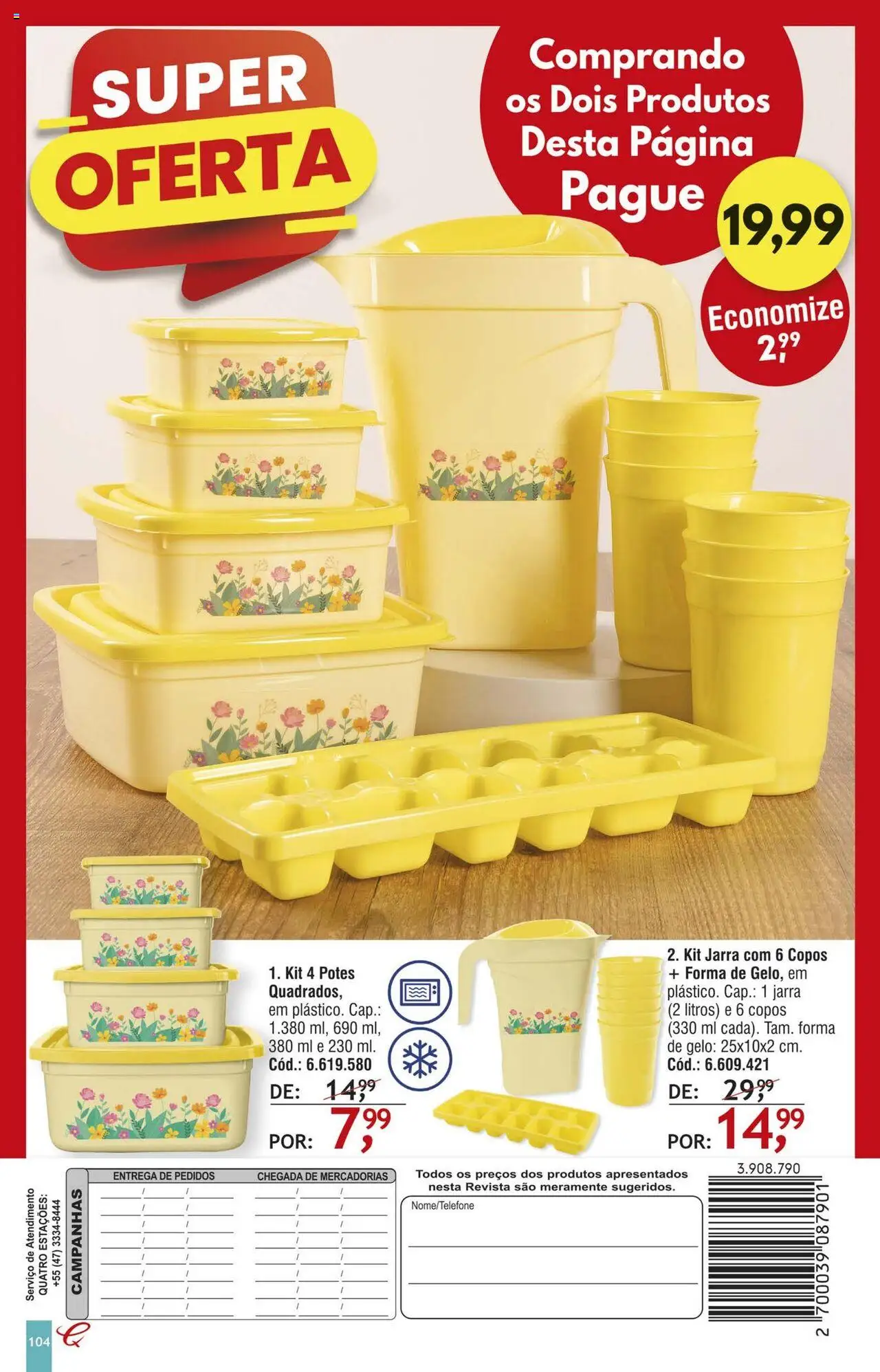 Quatro Estações Folheto - válido de 01.08.2025 | Página: 100 | Produtos: Revista, Jarra, Potes, Copos