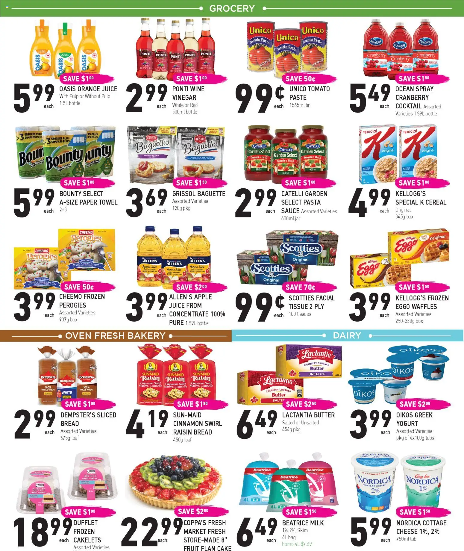Coppas Fresh Market flyer valid from 19.03.2026 | Page: 3 | Products: Bag, Oven, Bread, Juice