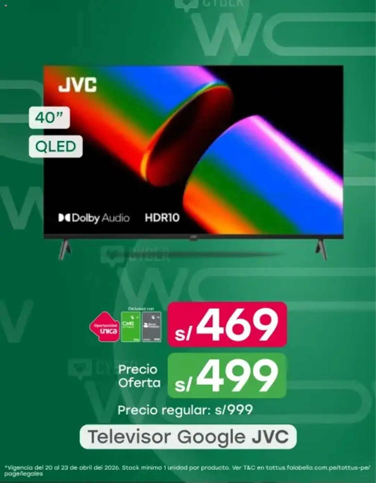 Catálogo Tottus válido desde 20.04.2026 | Página: 1 | Productos: Televisor, Audio