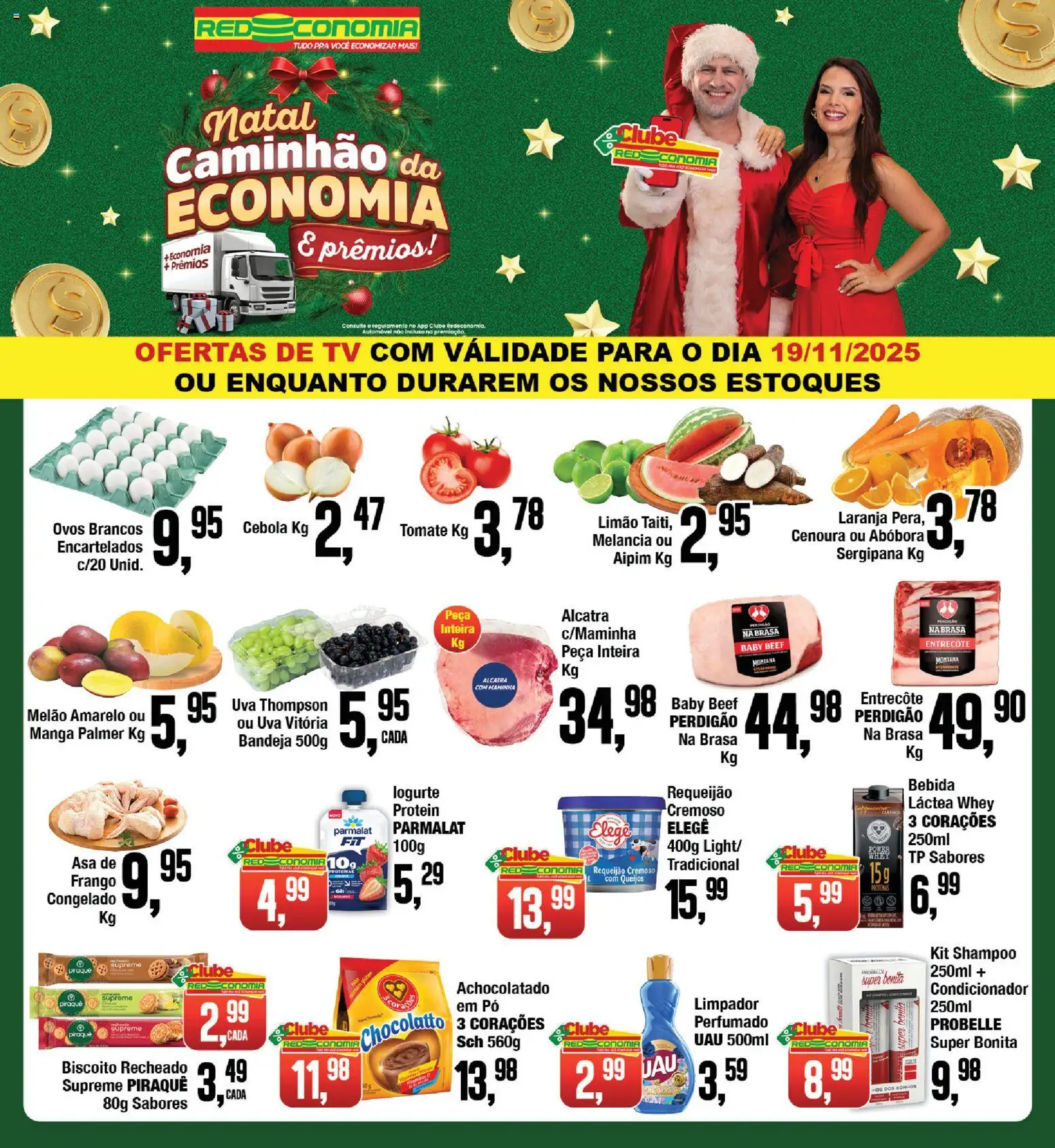 RedEconomia Folheto - válido de 19.11.2025 | Página: 1 | Produtos: Condicionador, Bebida, Biscoito recheado, Requeijão