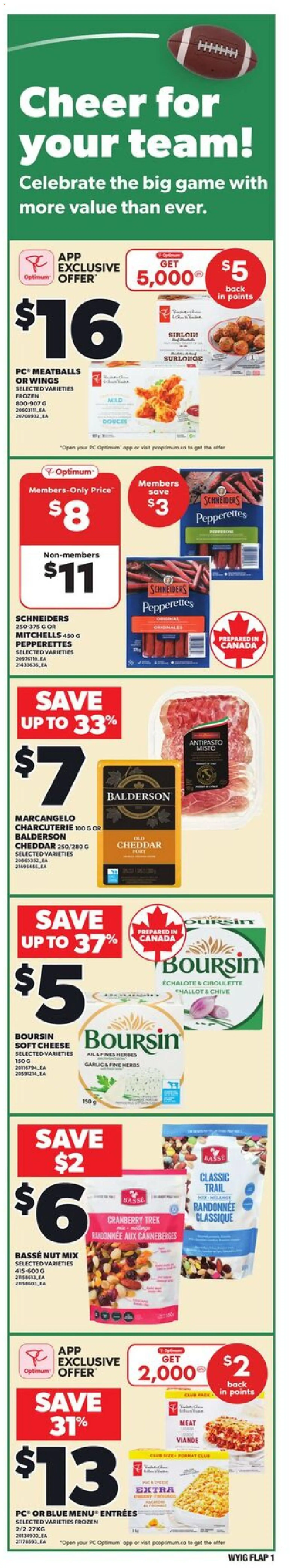 Loblaws flyer valid from 13.11.2025 | Page: 1 | Products: PC, Game, Cheese