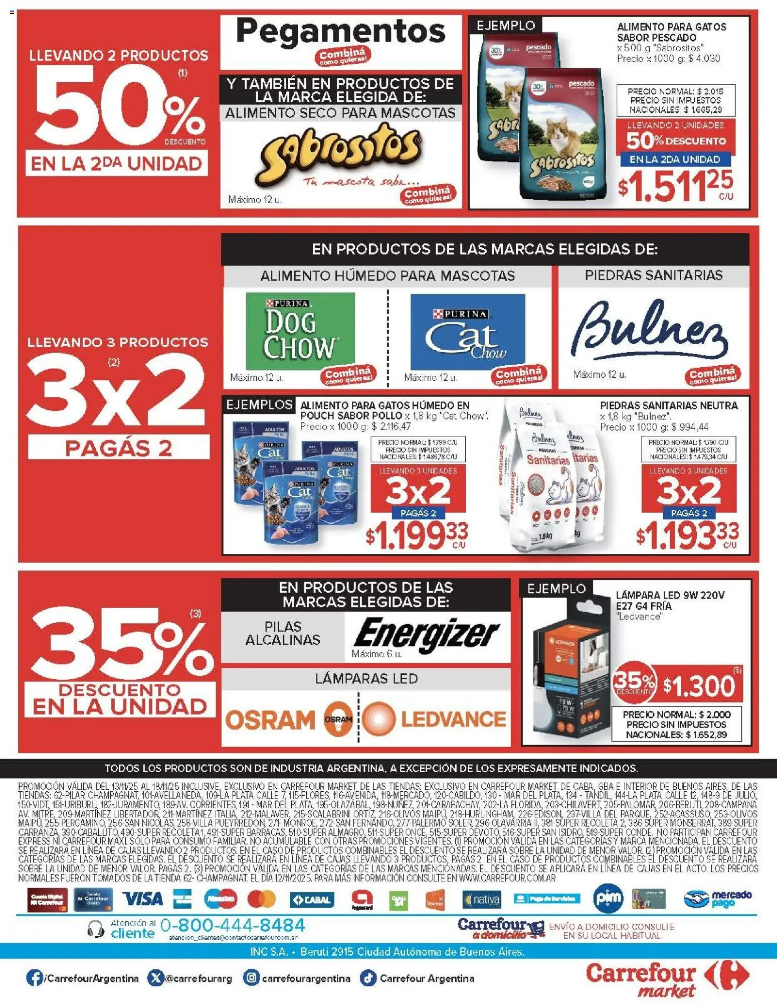 Carrefour ofertas │ válido desde el 13.11.2025 | Página: 43 | Productos: Caso, Pilas, Pollo, Lámpara