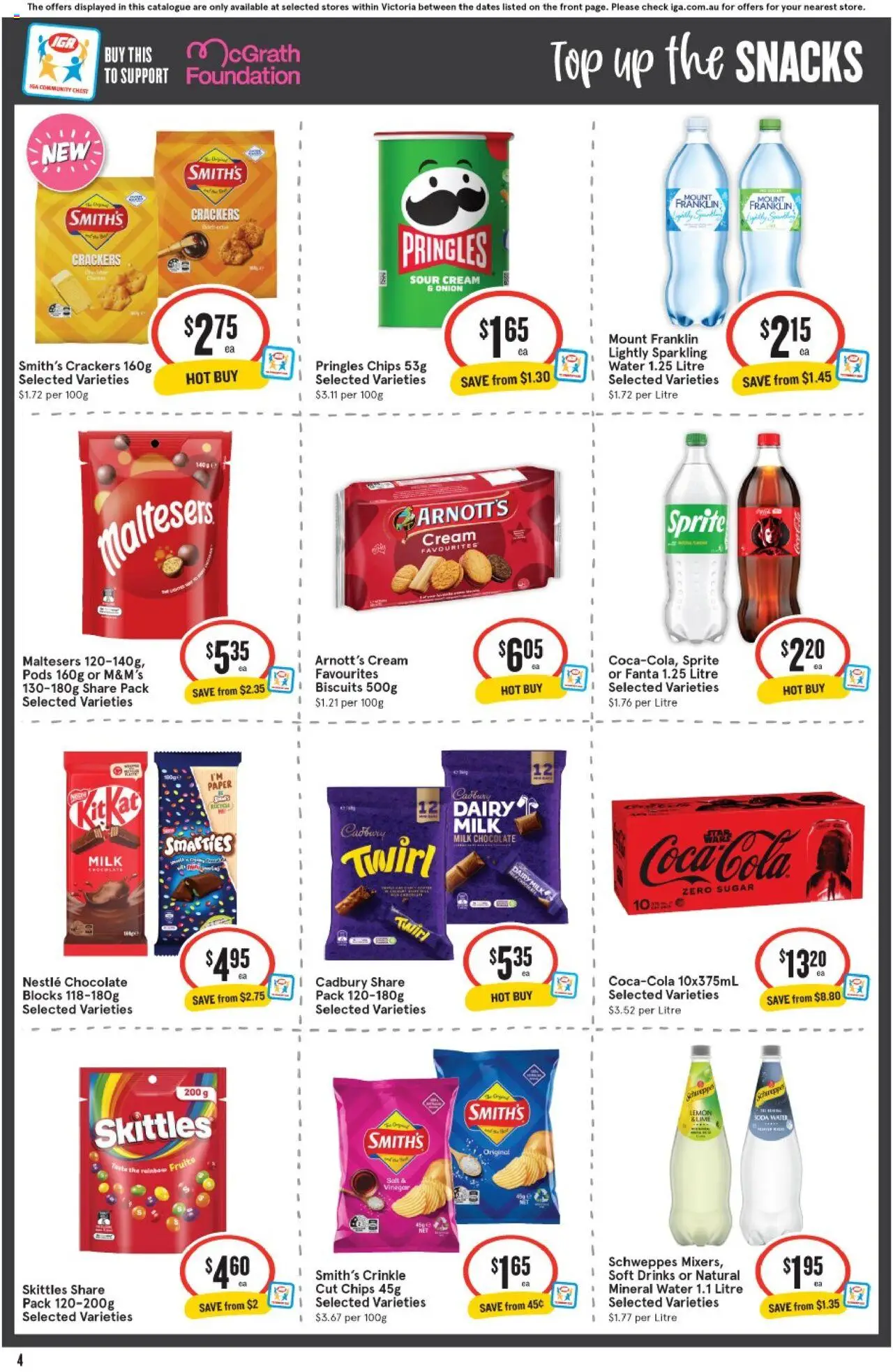 IGA catalogue - valid from 10.09.2025 | Page: 4 | Products: Crackers, Milk, Lime, Foundation