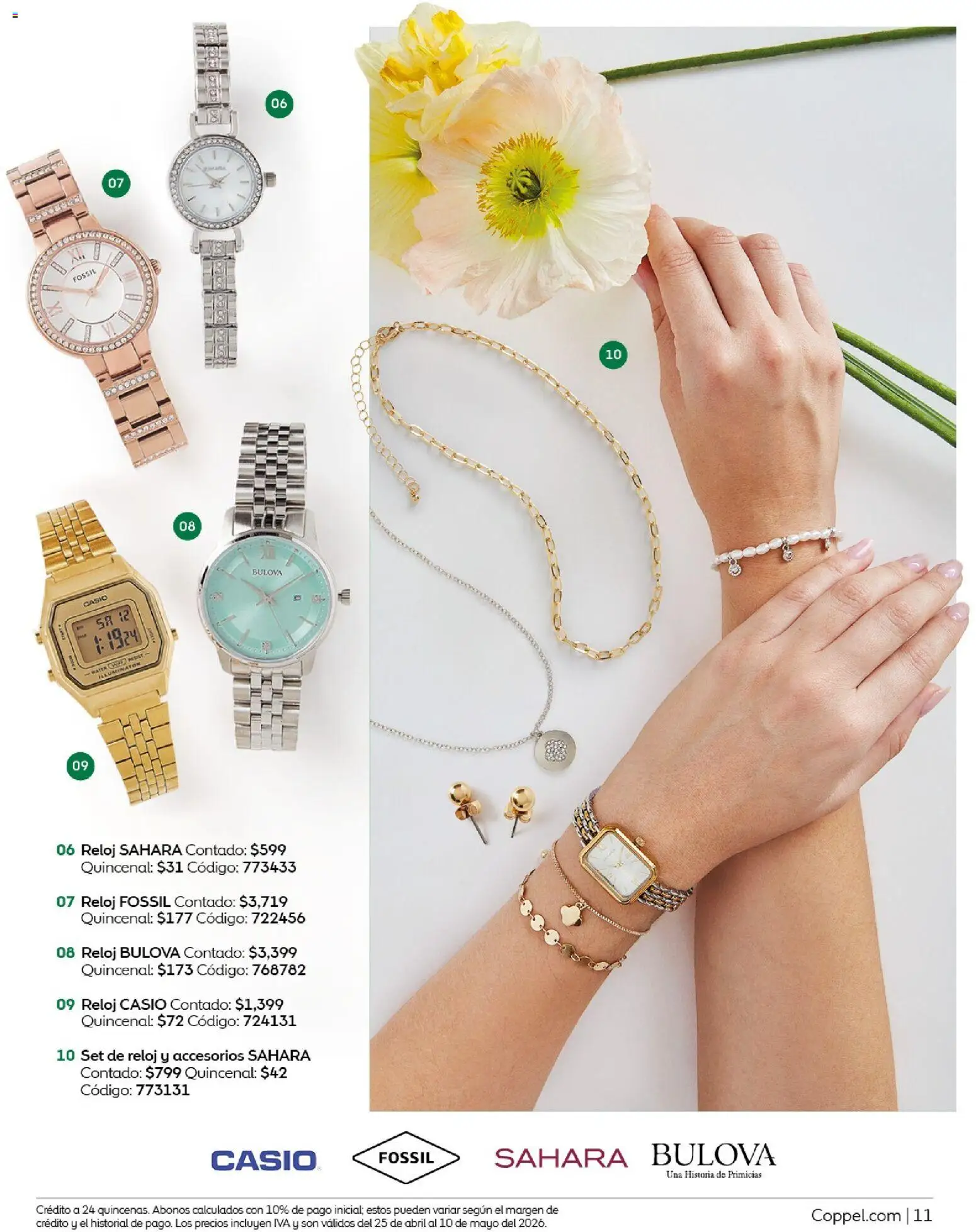 Nuevas ofertas de Coppel válidas en toda la República Mexicana desde el 25.04.2026. ¡Encuentra las mejores ofertas en Coppel catálogo Los regalos que mamá siempre quiere! | Página: 11 | Productos: Reloj