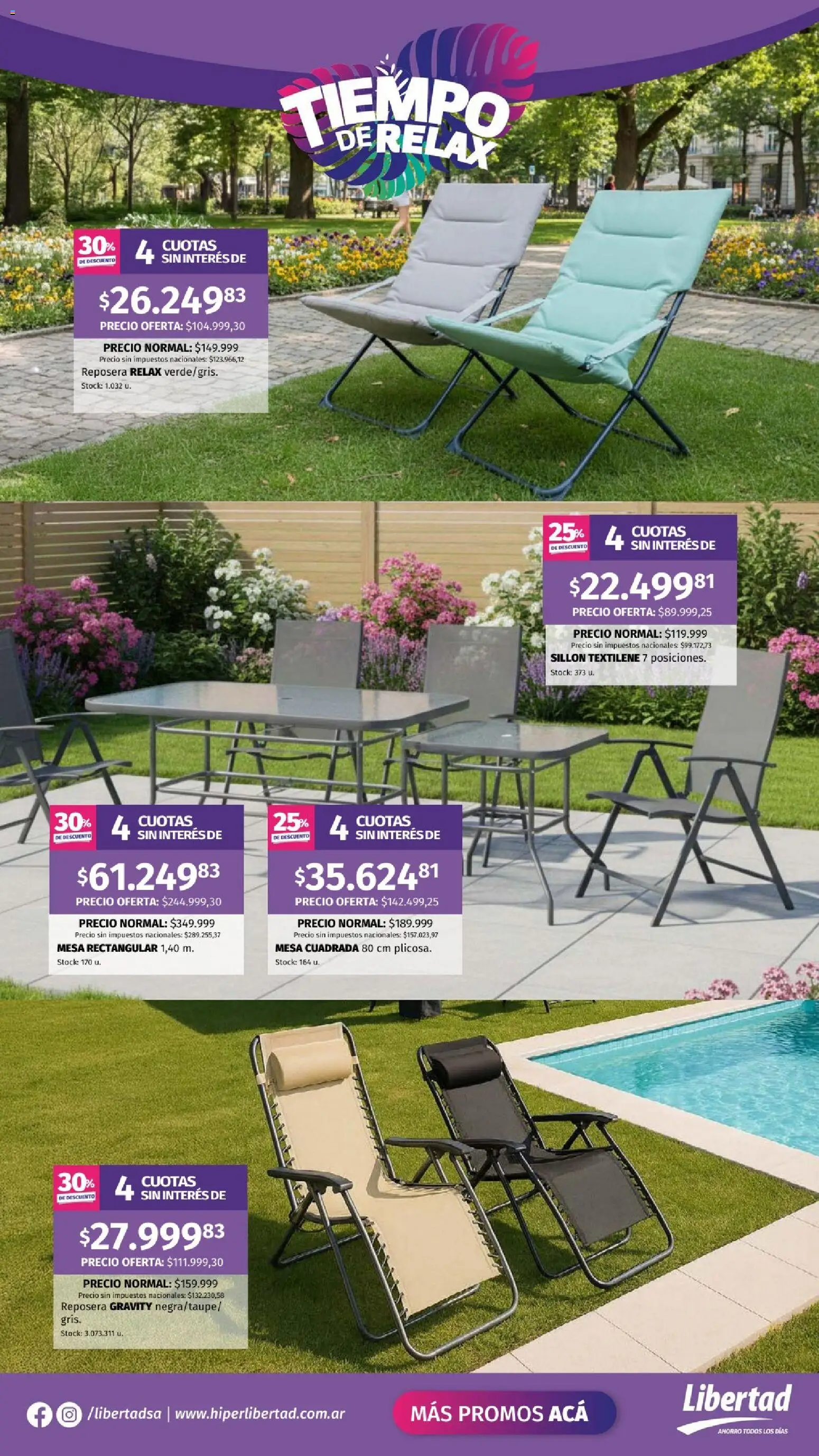 Hipermercado Libertad - Tiempo Relax │ válido desde el 14.11.2025 | Página: 3 | Productos: Reposera, Sillón, Mesa