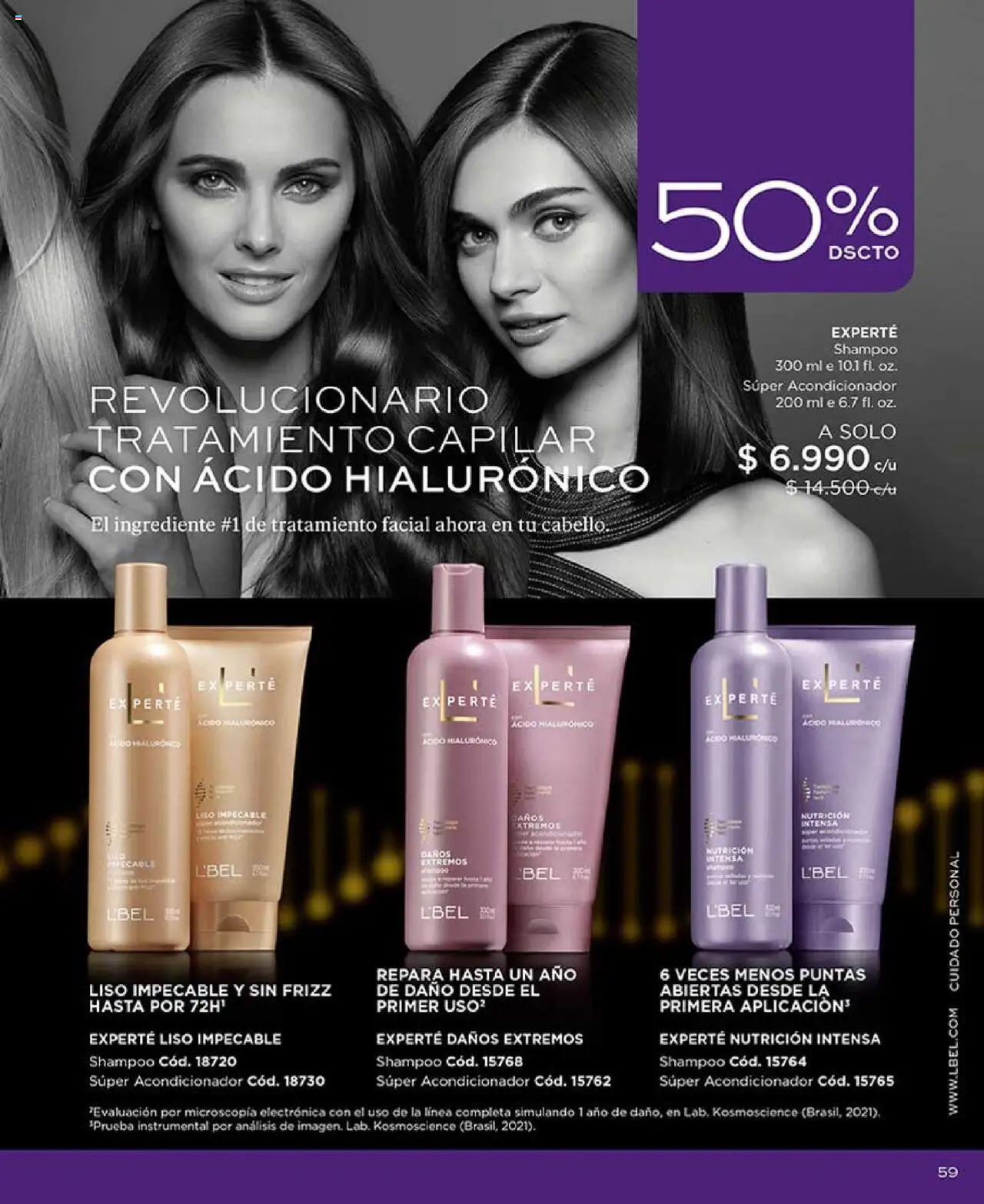 Catálogo L'Bel Campaña 13 │ válido desde el 29.07.2025 | Página: 59 | Productos: Acondicionador, Shampoo