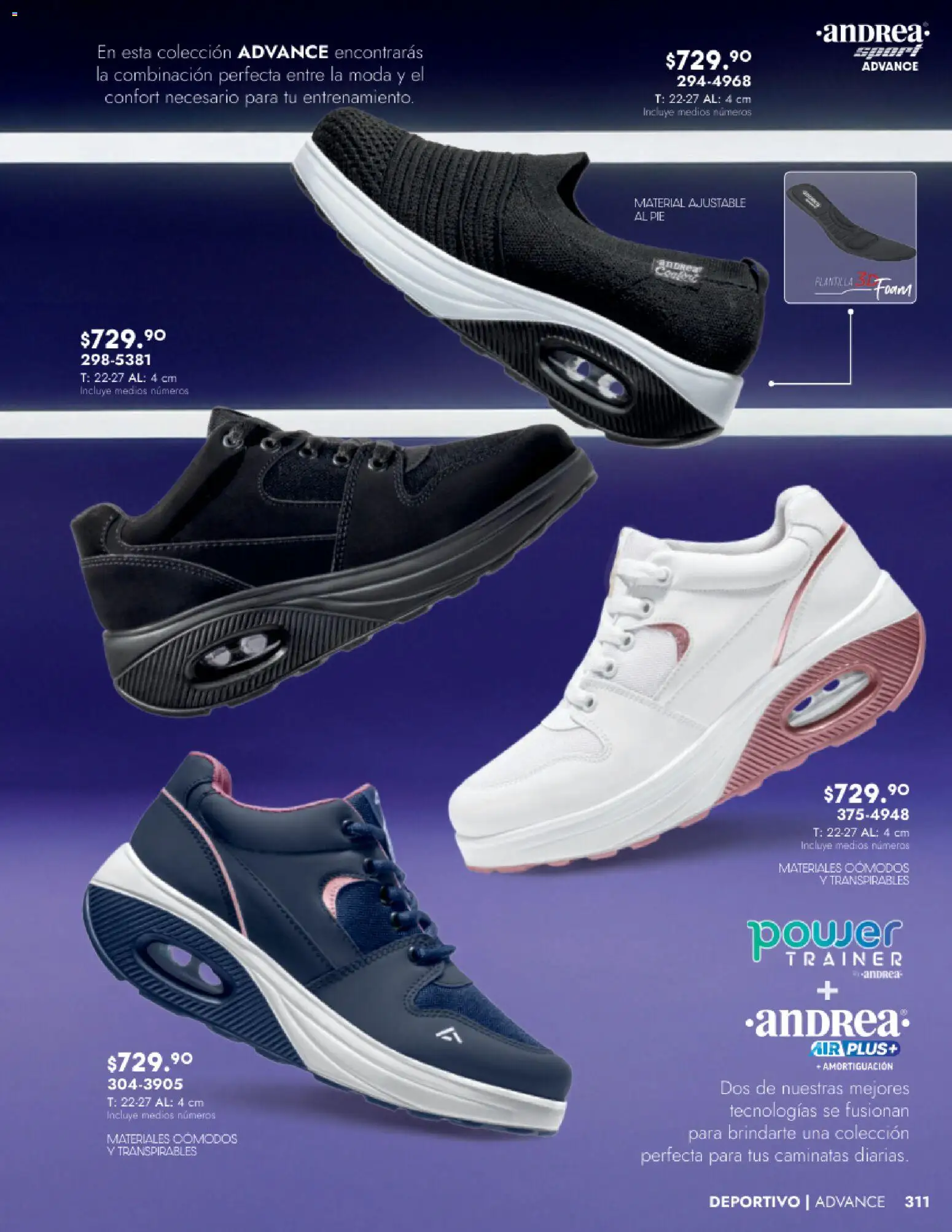 Nuevas ofertas de Andrea válidas en toda la República Mexicana desde el 24.08.2025. ¡Encuentra las mejores ofertas en Andrea - Catálogo Calzado Dama! | Página: 311 | Productos: Leggings