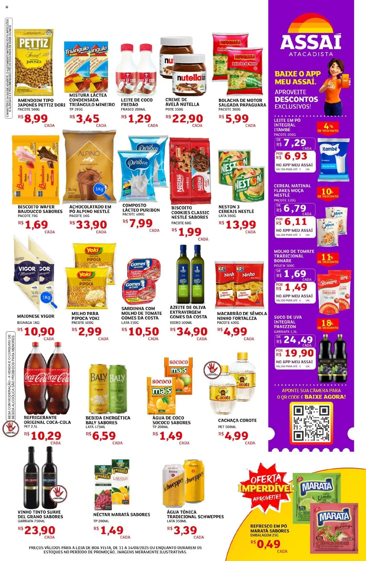 Assaí Atacadista Folheto - válido de 11.08.2025 | Página: 3 | Produtos: Refresco, Água de coco, Açúcar, Leite de coco