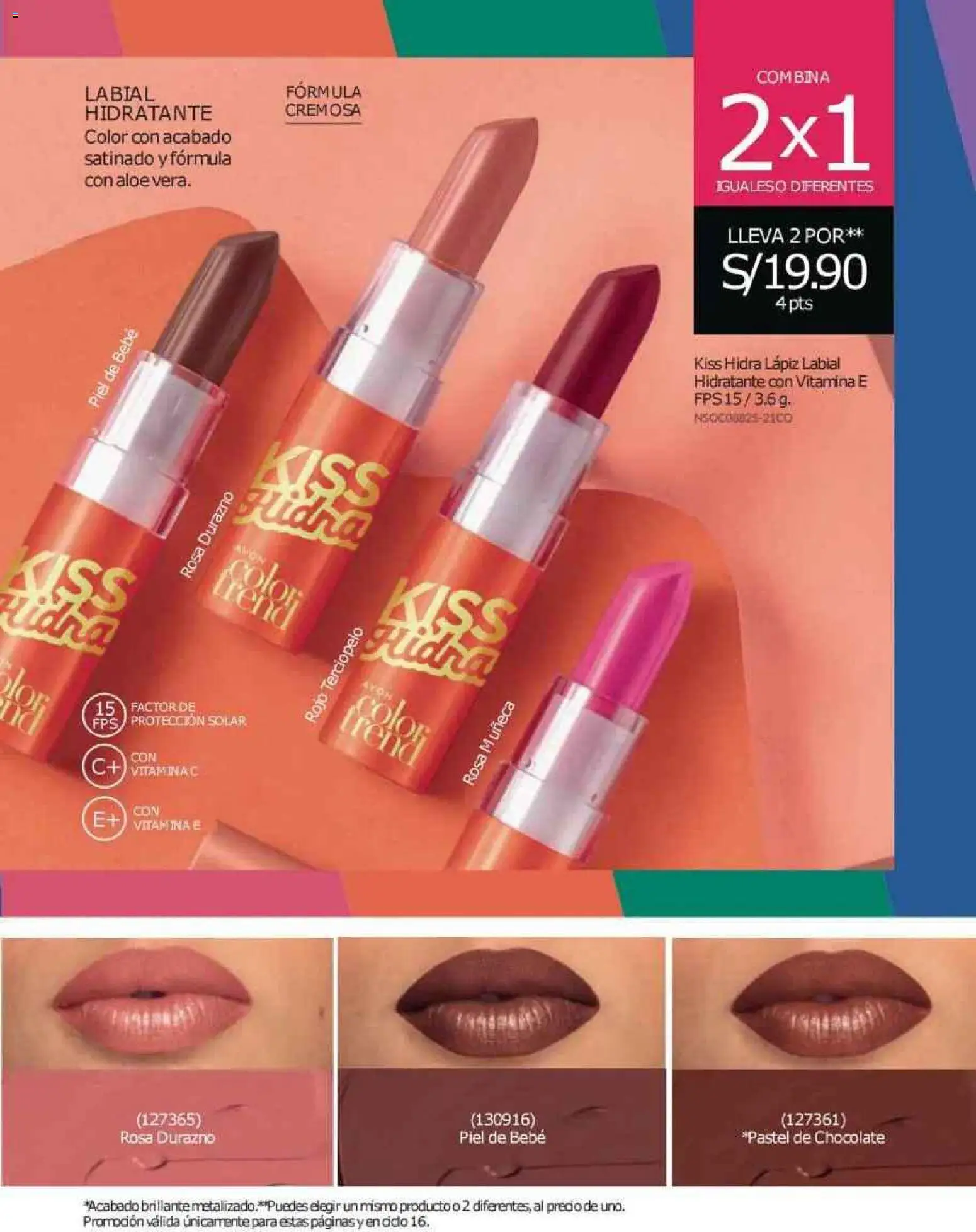 Catálogo Avon válido desde 12.10.2025 | Página: 15 | Productos: Lápiz labial, Chocolate