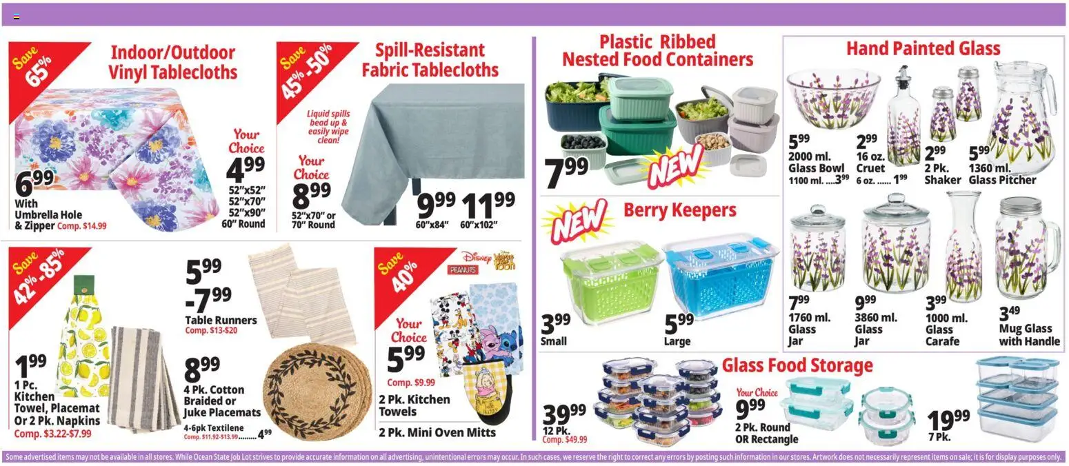Ocean State Job Lot Weekly Ad - valid from 09.04.2026 | Page: 14 | Products: Table, Umbrella, Oven