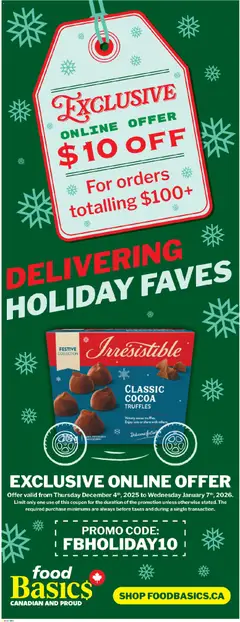 Preview of Food Basics weekly flyer / circulaire from shop Food Basics valid from 18.12.2025 | Page: 12
