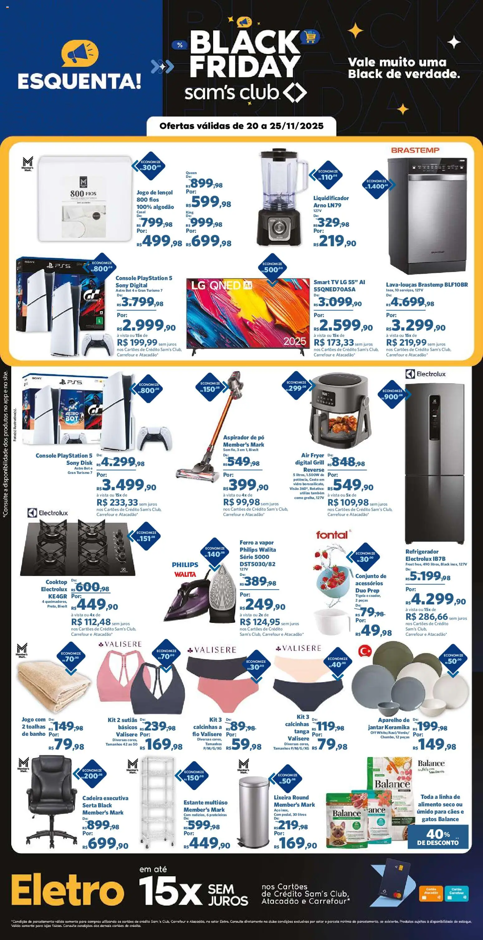 Sam's Club Folheto - válido de 20.11.2025 | Página: 1 | Produtos: Pó, Air fryer, Lixeira, Calcinhas