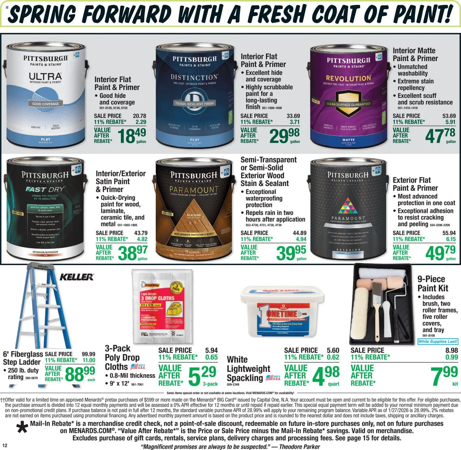 Menards Weekly Ad - valid from 16.04.2026 | Page: 13 | Products: Sealant, Ladder, Coat, Weight