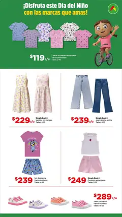 Vista previa de Bodega Aurrerá folleto Festeja este Día del Niño, nuevo folleto de la tienda, válido en México a partir del 10.04.2026 | Página: 3 | Productos: Pijama, Tenis, Vestido, Conjunto
