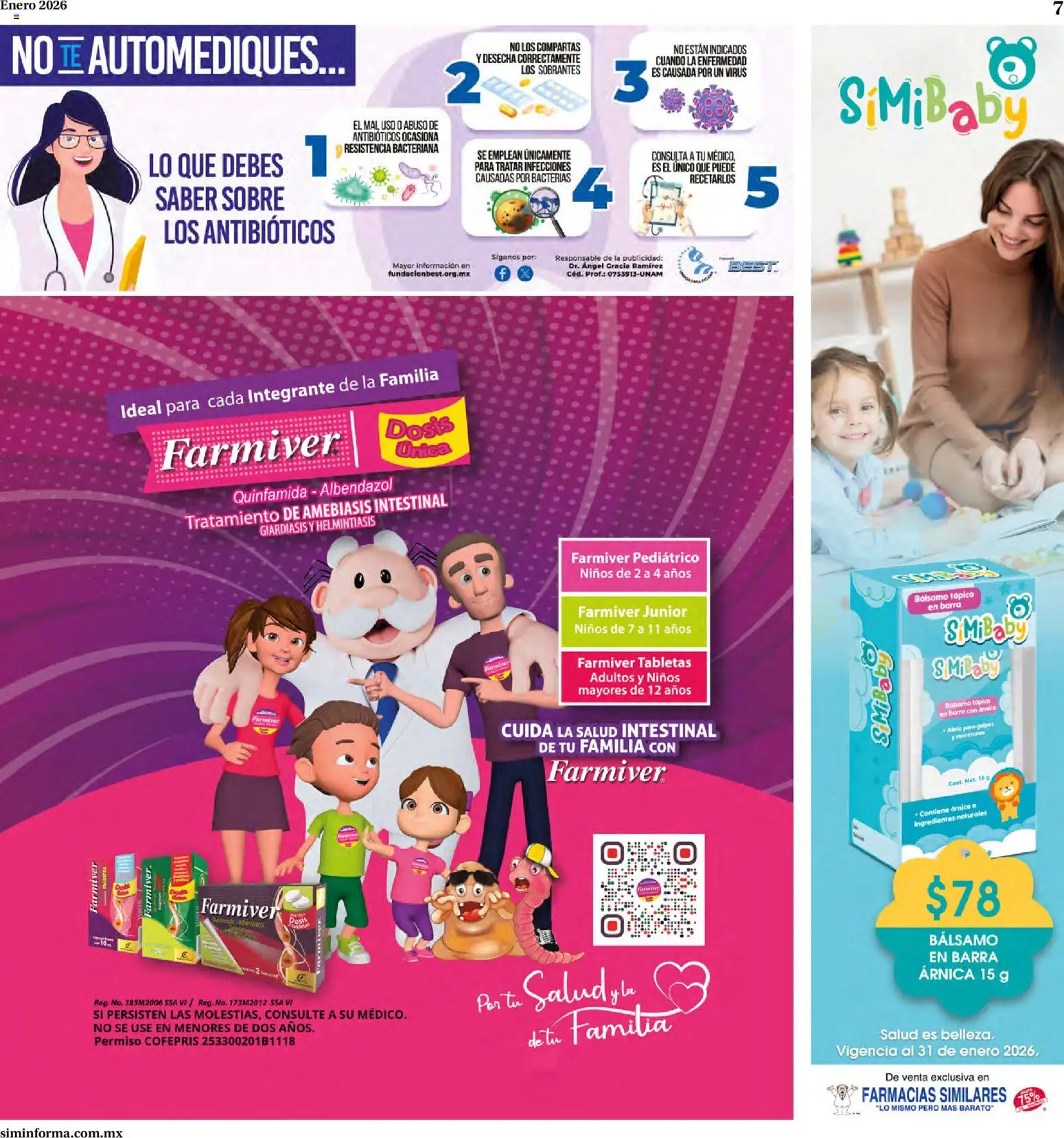 Nuevas ofertas de Farmacias Similares válidas en toda la República Mexicana desde el 01.01.2026. ¡Encuentra las mejores ofertas en Farmacias Similares catálogo! | Página: 7 | Productos: Bálsamo, Barra, Té, Sobre