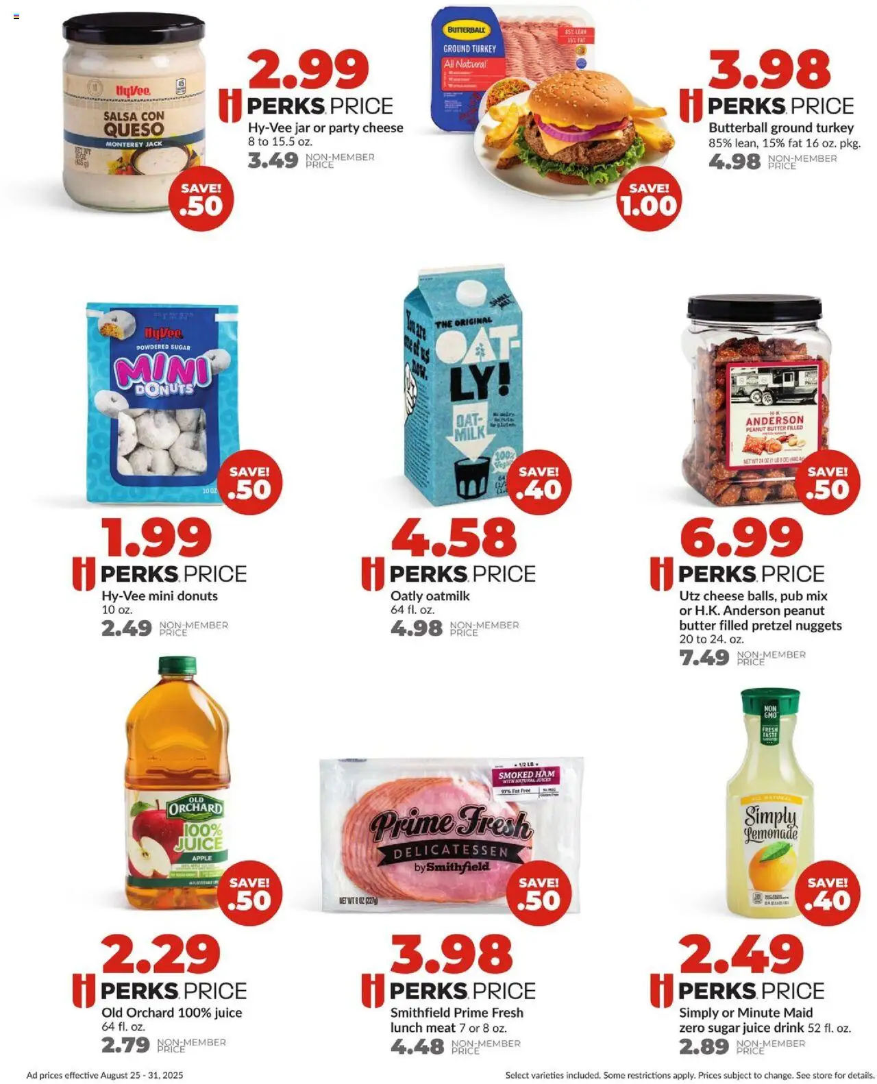 HyVee Weekly Ad - valid from 25.08.2025 | Page: 11 | Products: Butter, Cheese, Juice, Sugar