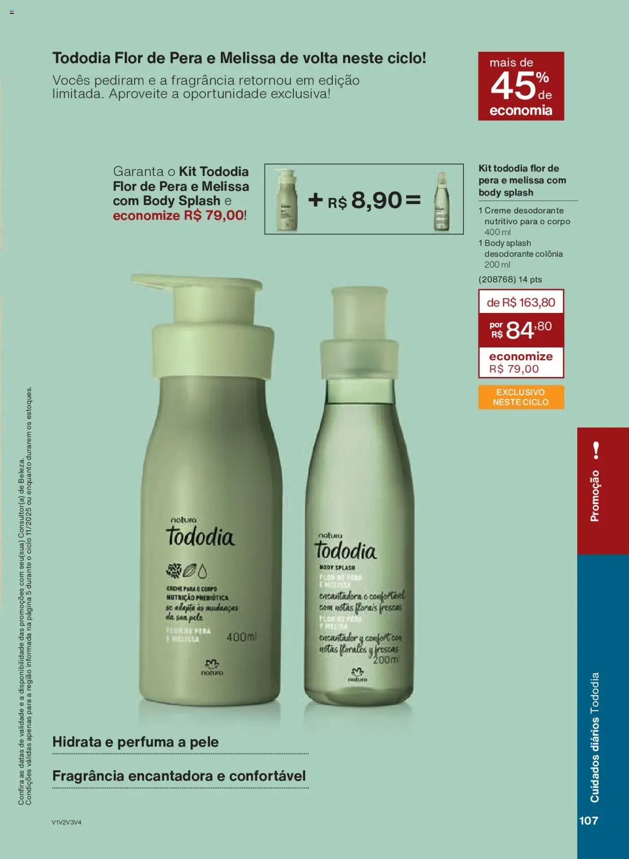Natura Folheto - válido de 15.06.2025 | Página: 107 | Produtos: Fragrância, Desodorante, Creme, Body