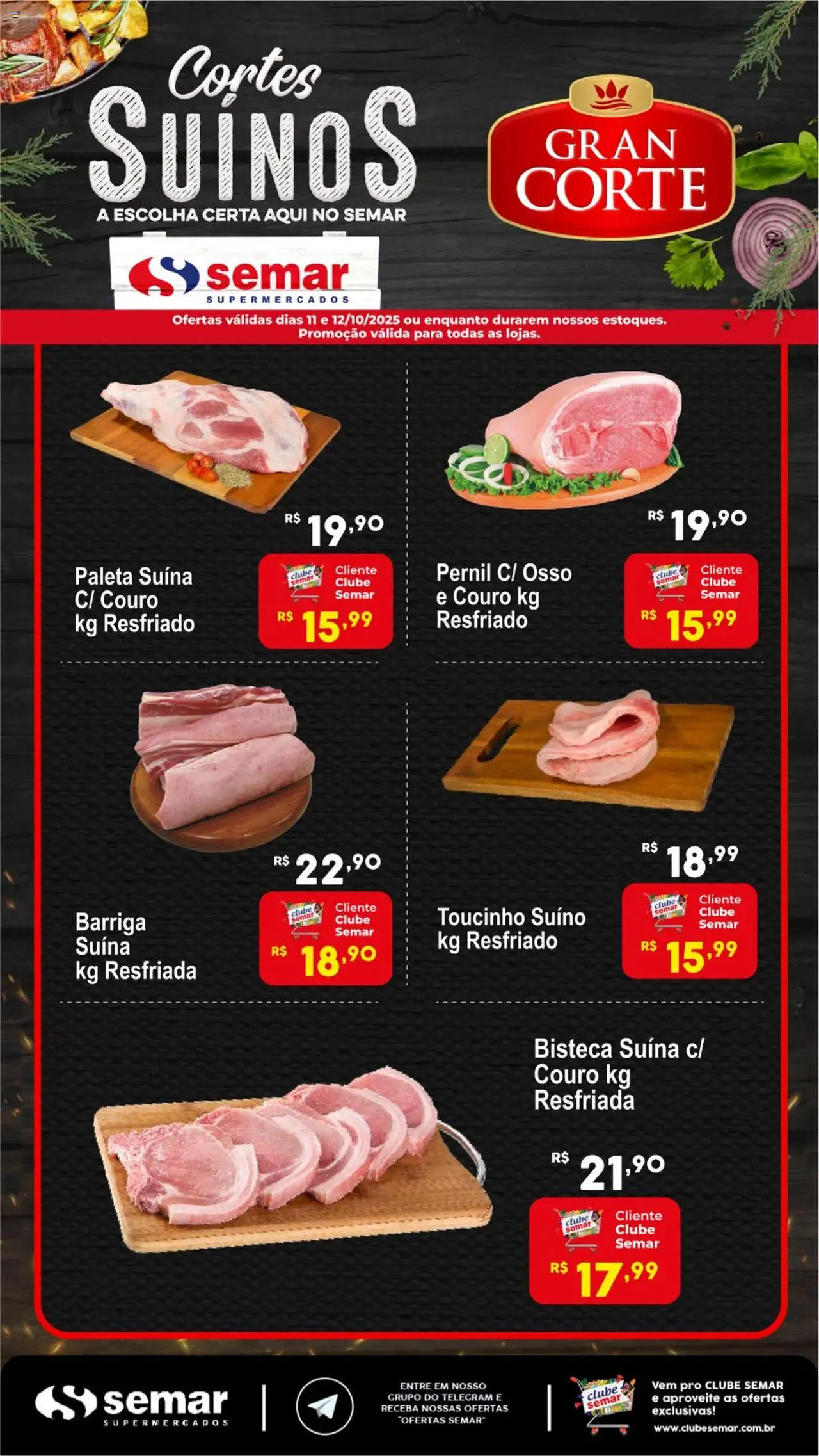 Semar Supermercado Folheto - válido de 11.10.2025 | Página: 1 | Produtos: Pernil