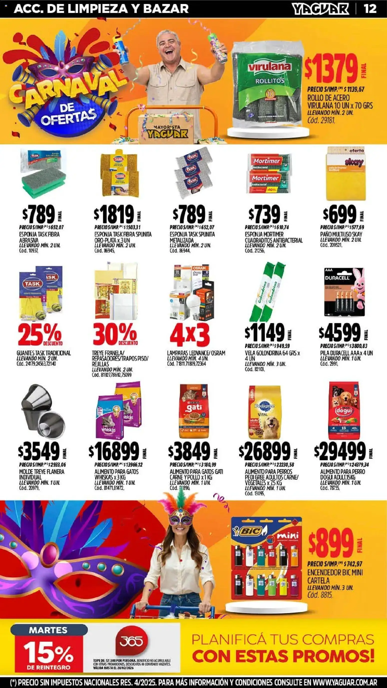 Yaguar - Oferta Semanal San Juan │ válido desde el 16.02.2026 | Página: 11 | Productos: Vela, Pila, Encendedor, Pollo