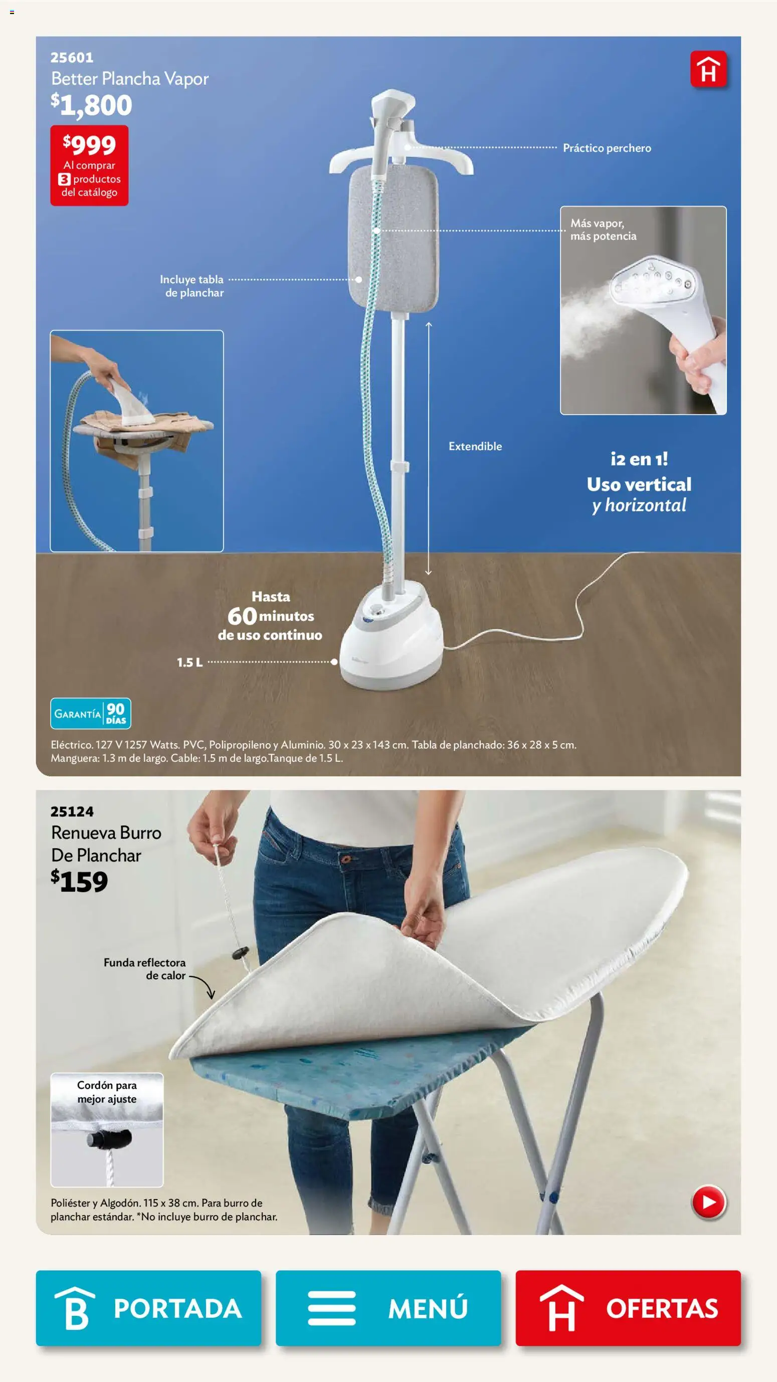 Nuevas ofertas de Betterware válidas en toda la República Mexicana desde el 02.02.2026. ¡Encuentra las mejores ofertas en Betterware campaña 2 2026! | Página: 101 | Productos: Manguera, Burro de planchar, Funda, Perchero